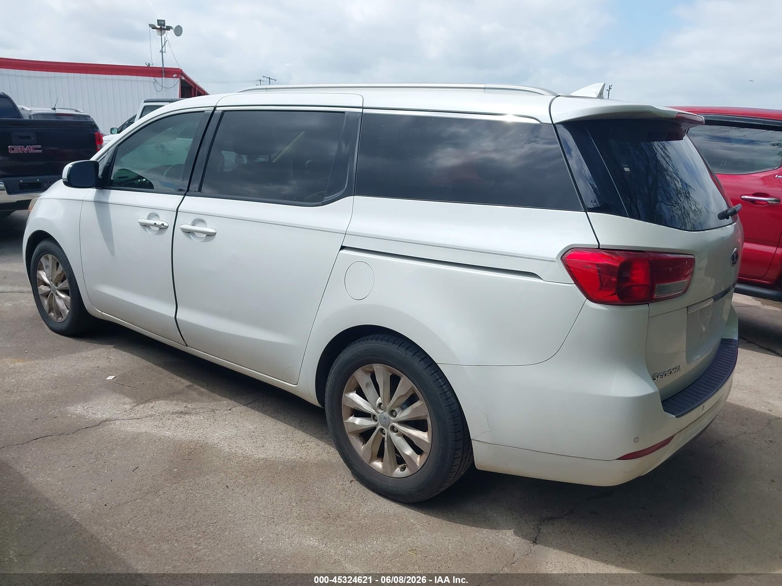 2015 Kia Sedona Ex White vin: KNDMC5C15F6048853