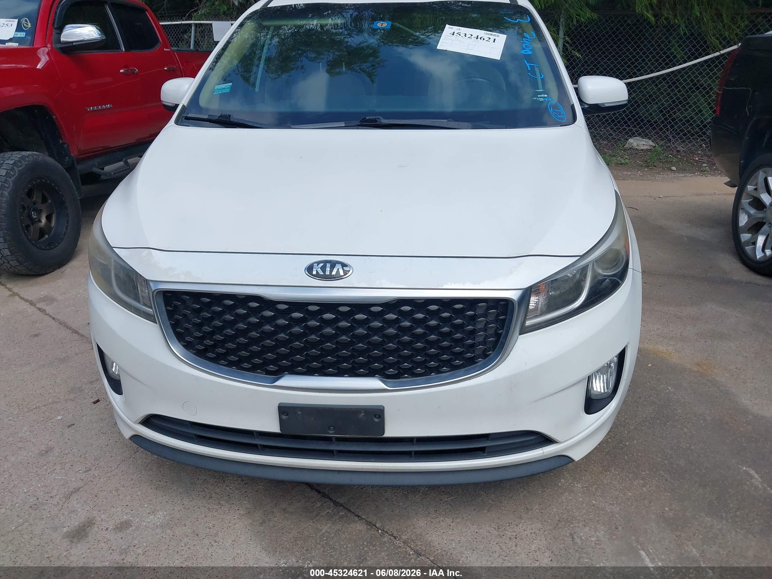 2015 Kia Sedona Ex White vin: KNDMC5C15F6048853