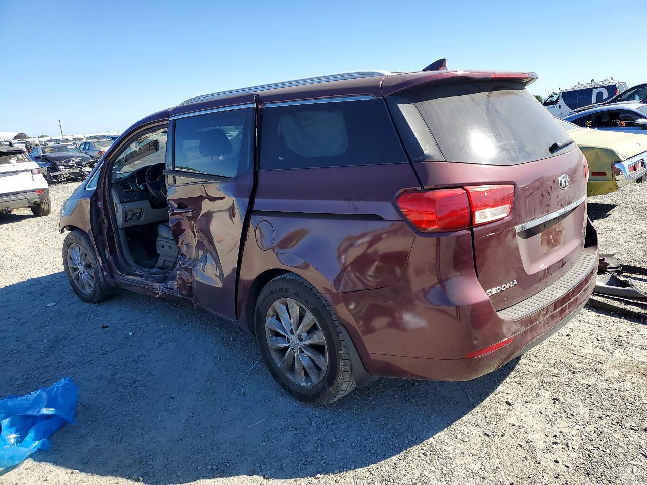 2015 Kia Sedona Ex Burgundy vin: KNDMC5C16F6045864