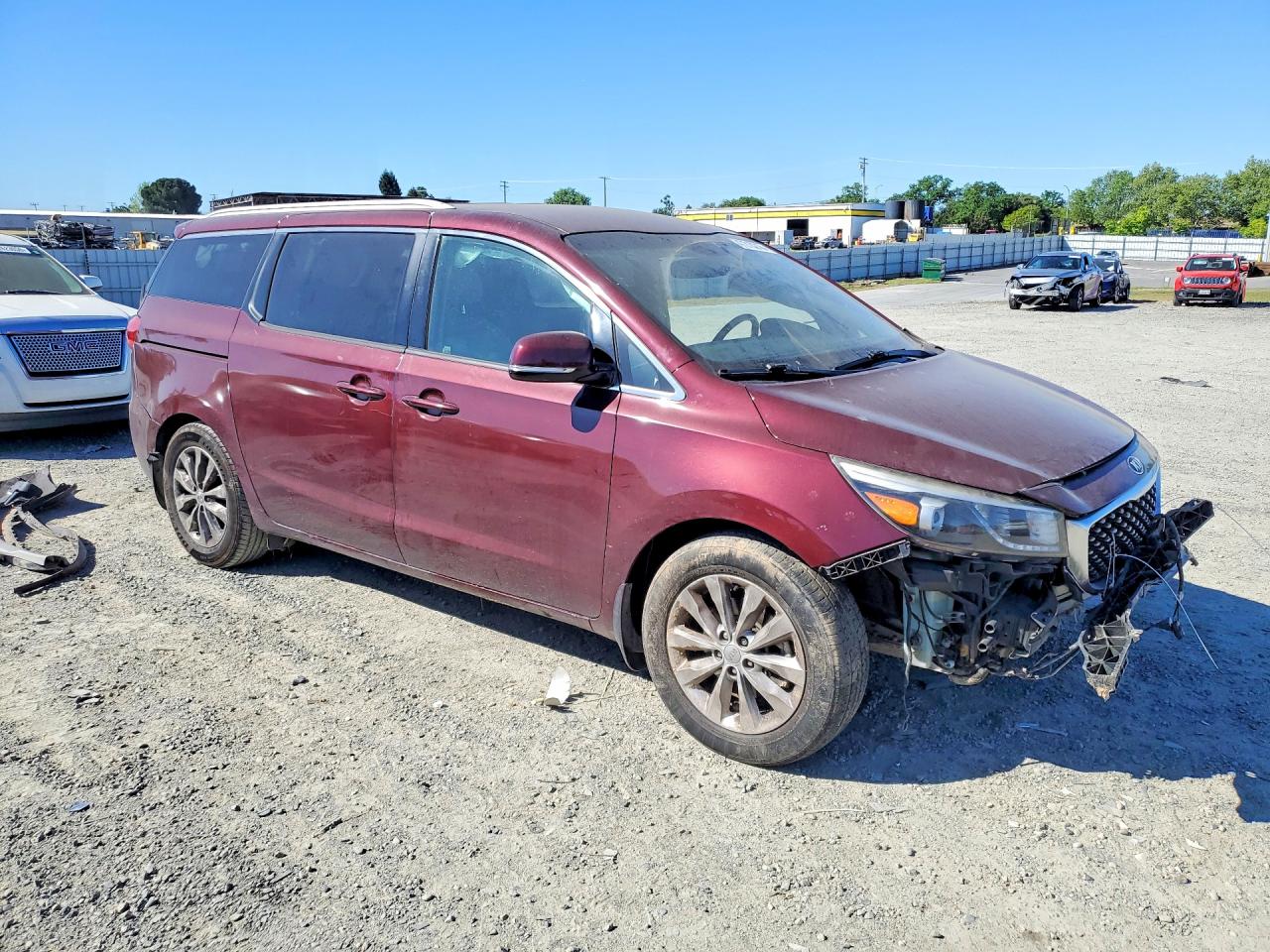 2015 Kia Sedona Ex Burgundy vin: KNDMC5C16F6045864