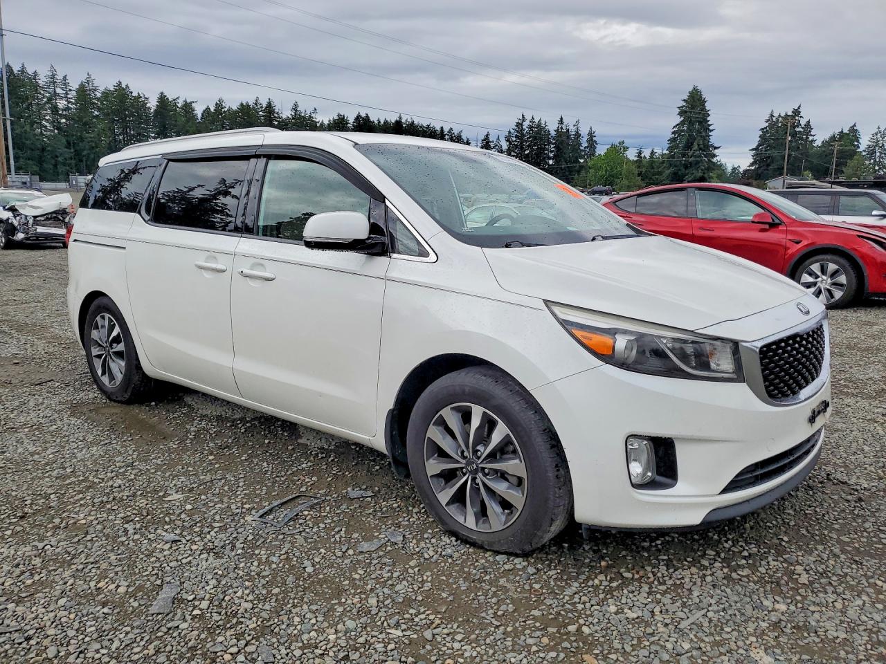 2015 Kia Sedona Sx White vin: KNDMC5C17F6046571