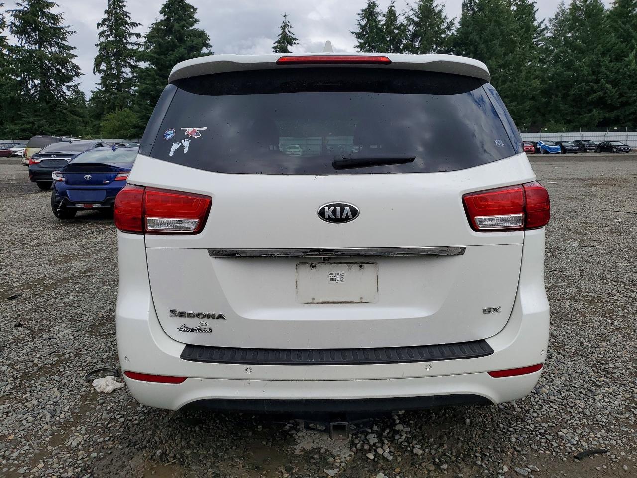 2015 Kia Sedona Sx White vin: KNDMC5C17F6046571