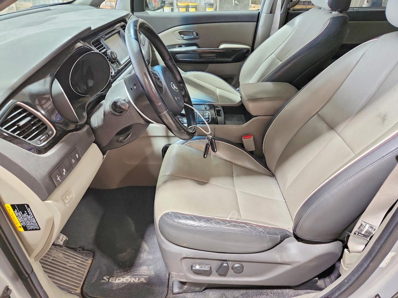 2015 Kia Sedona Sx Silver vin: KNDMC5C17F6066495
