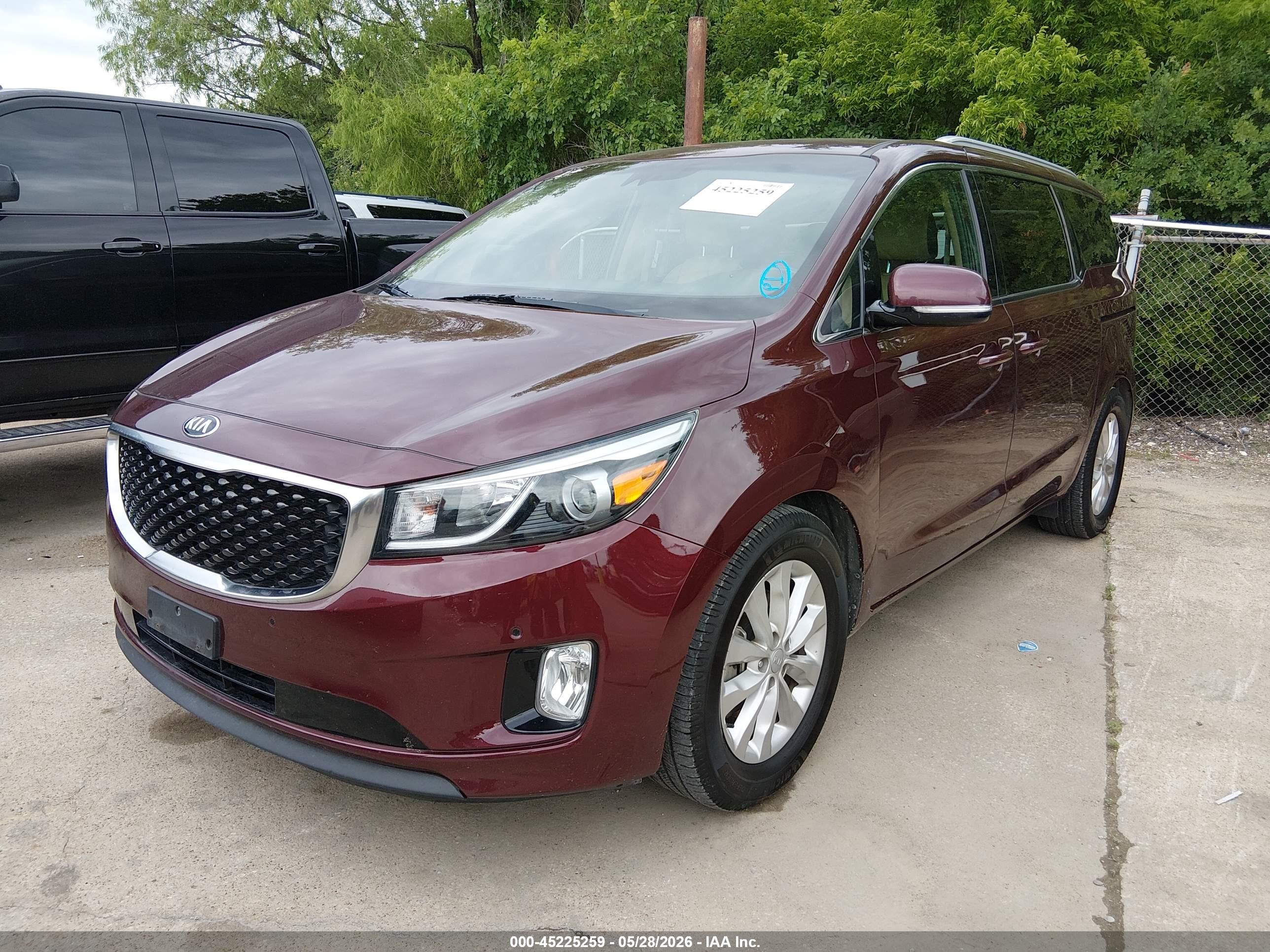 2018 Kia Sedona Ex Burgundy vin: KNDMC5C17J6376719