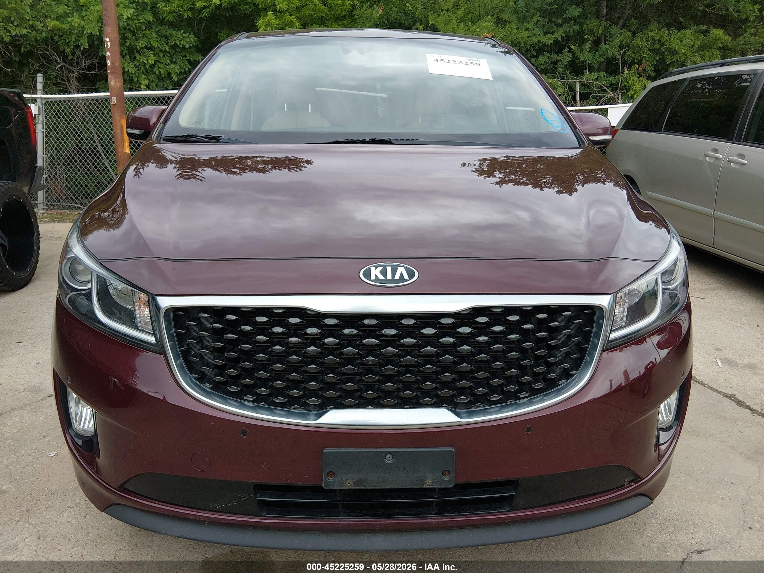 2018 Kia Sedona Ex Burgundy vin: KNDMC5C17J6376719