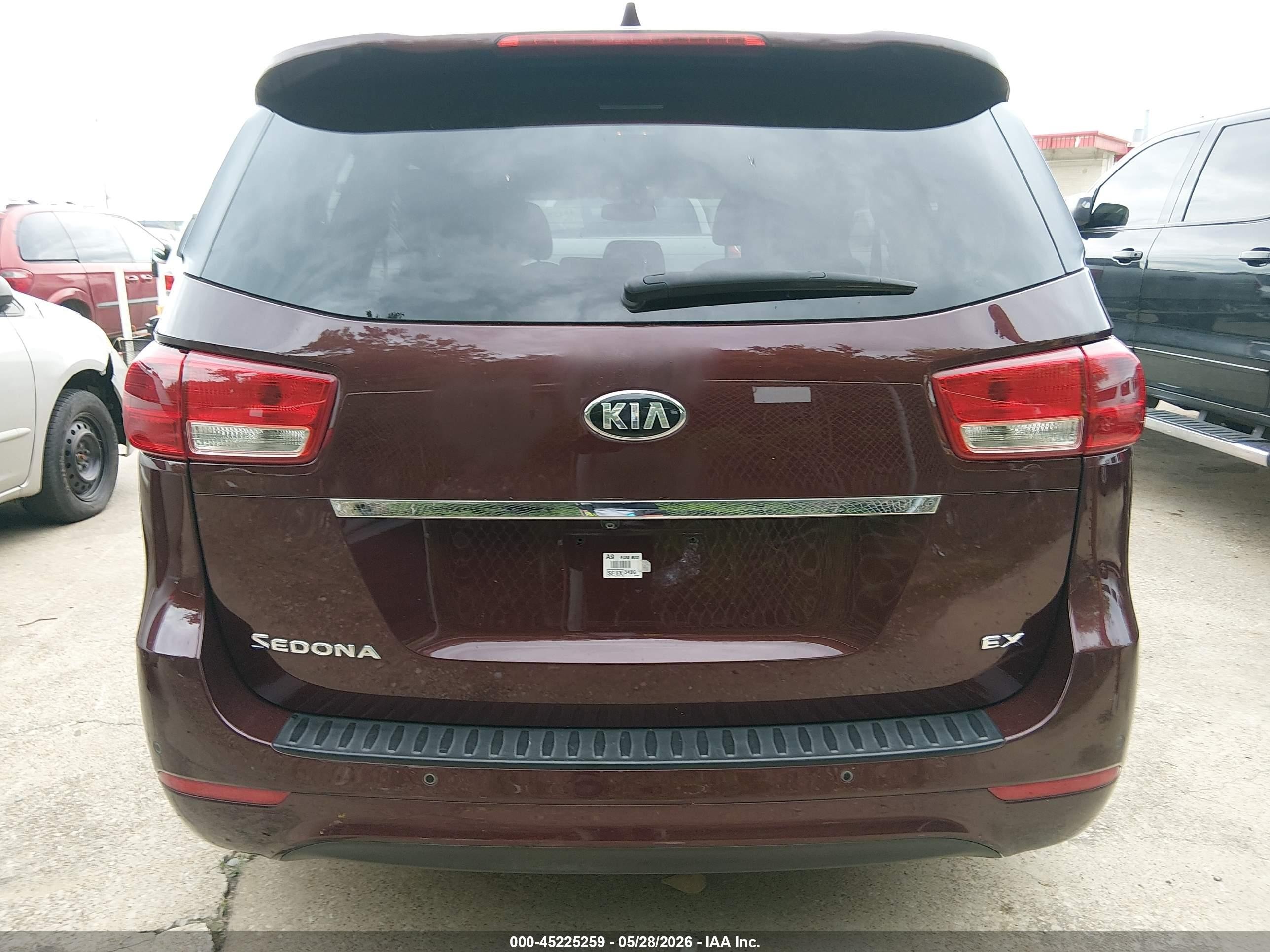 2018 Kia Sedona Ex Burgundy vin: KNDMC5C17J6376719