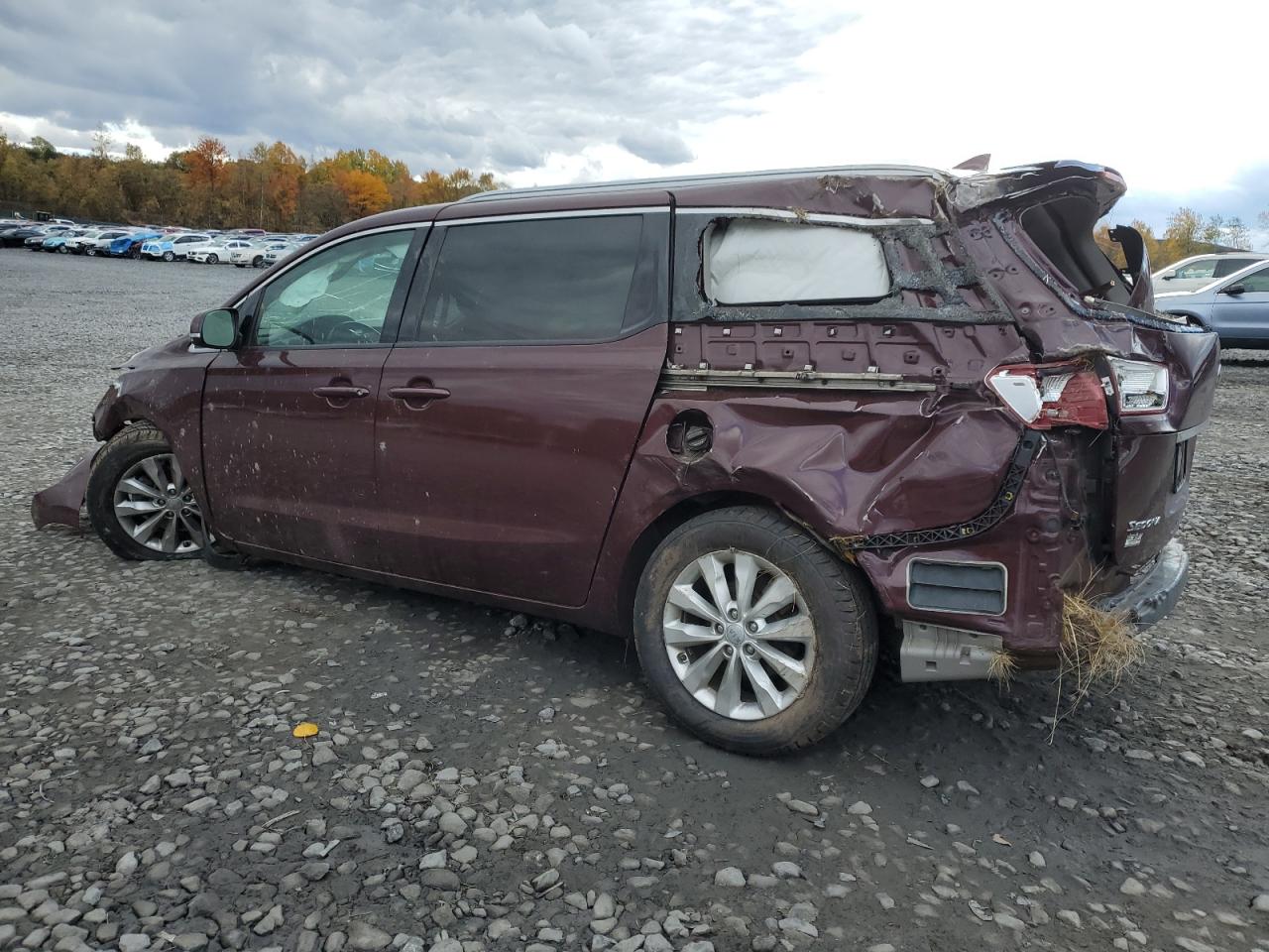 2018 Kia Sedona Ex Бордовый vin: KNDMC5C17J6400887