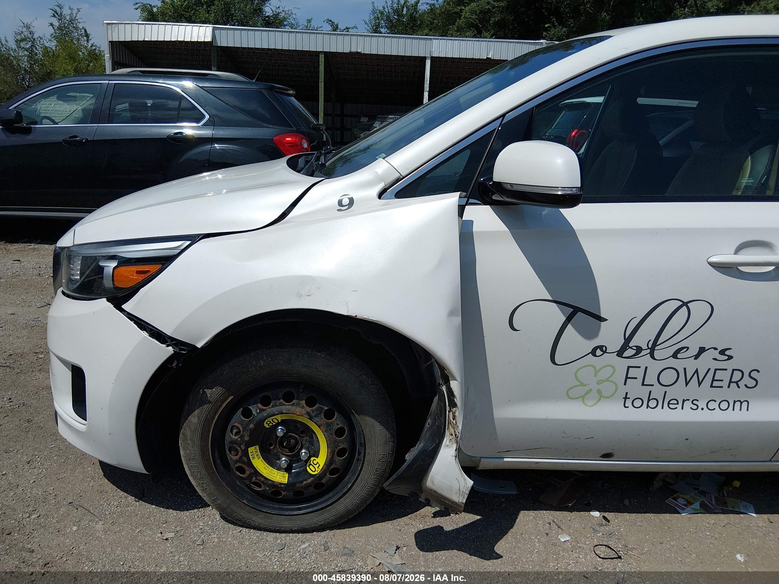 2015 Kia Sedona Sx White vin: KNDMC5C18F6032761