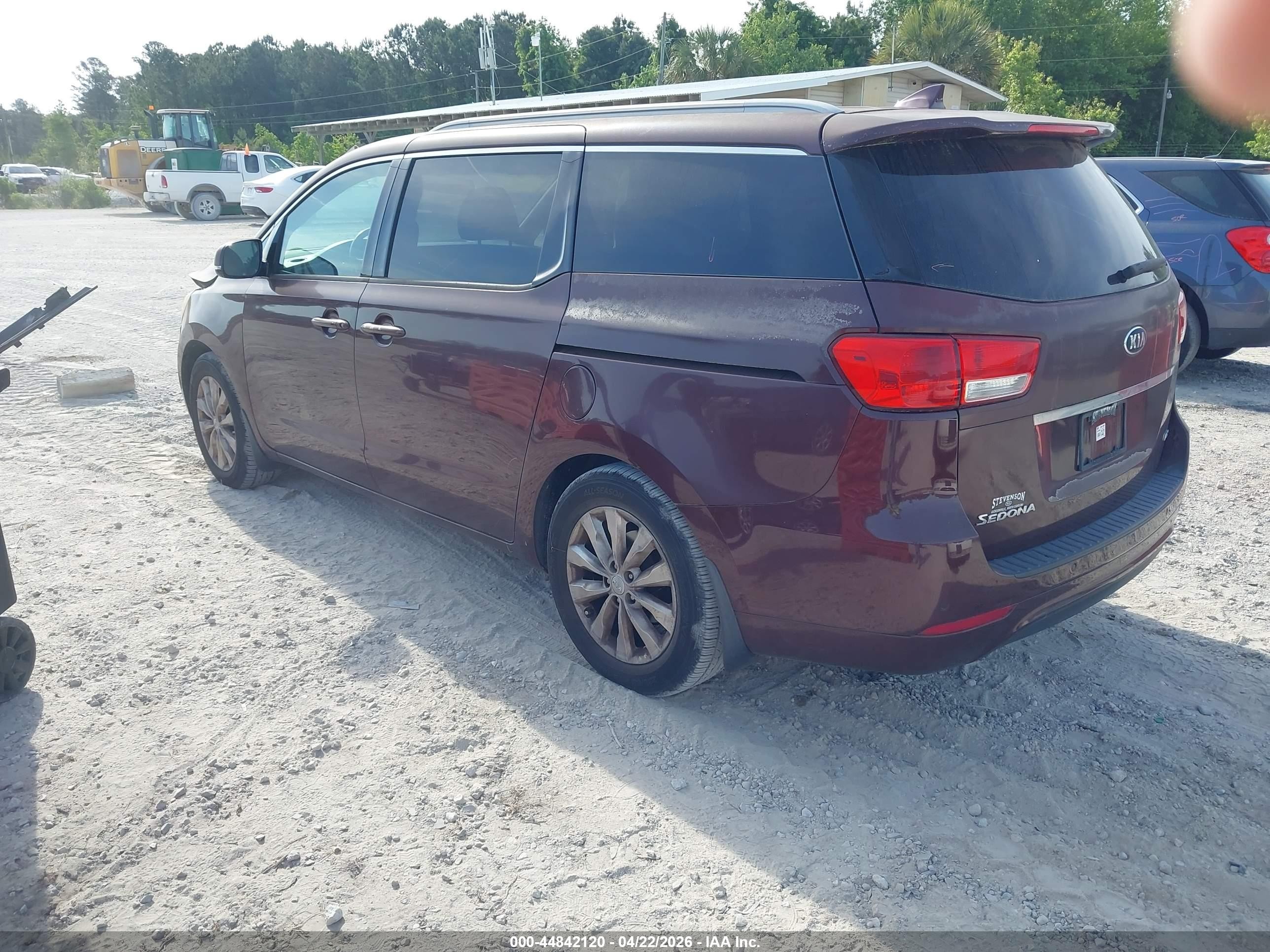 2015 Kia Sedona Ex Burgundy vin: KNDMC5C18F6045123
