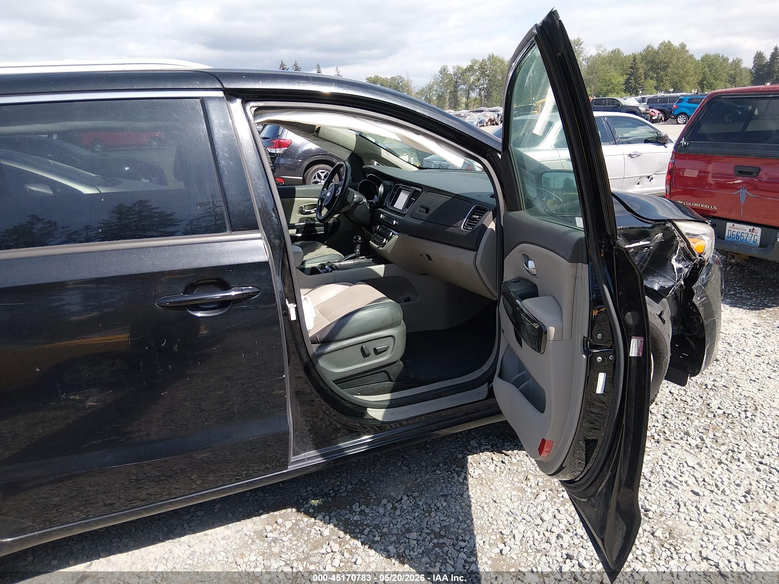 2015 Kia Sedona Sx Black vin: KNDMC5C18F6045946