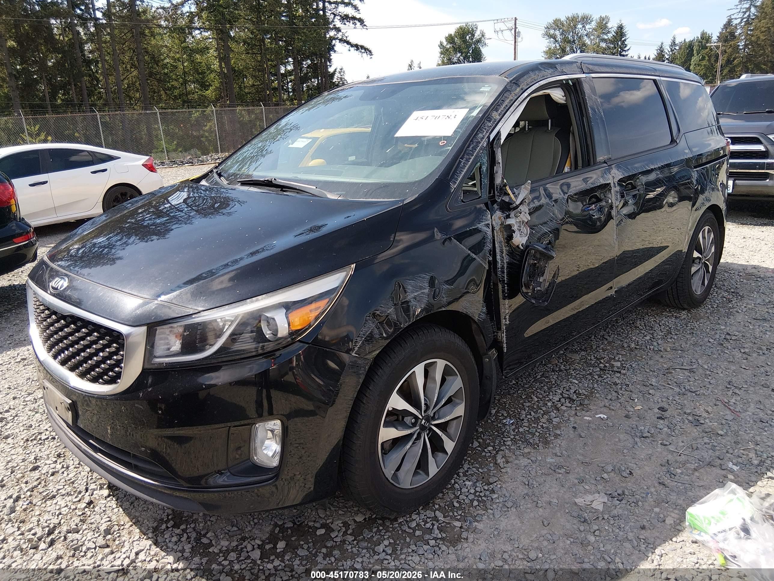 2015 Kia Sedona Sx Black vin: KNDMC5C18F6045946