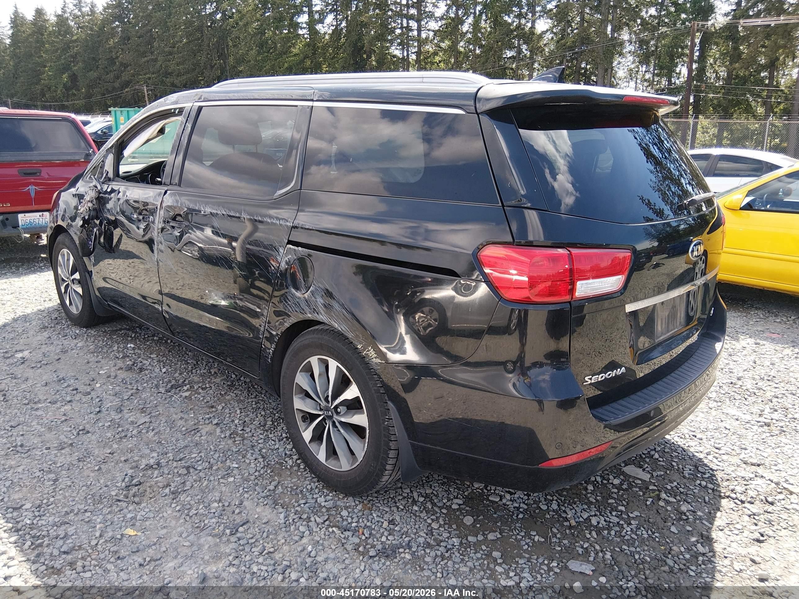 2015 Kia Sedona Sx Black vin: KNDMC5C18F6045946