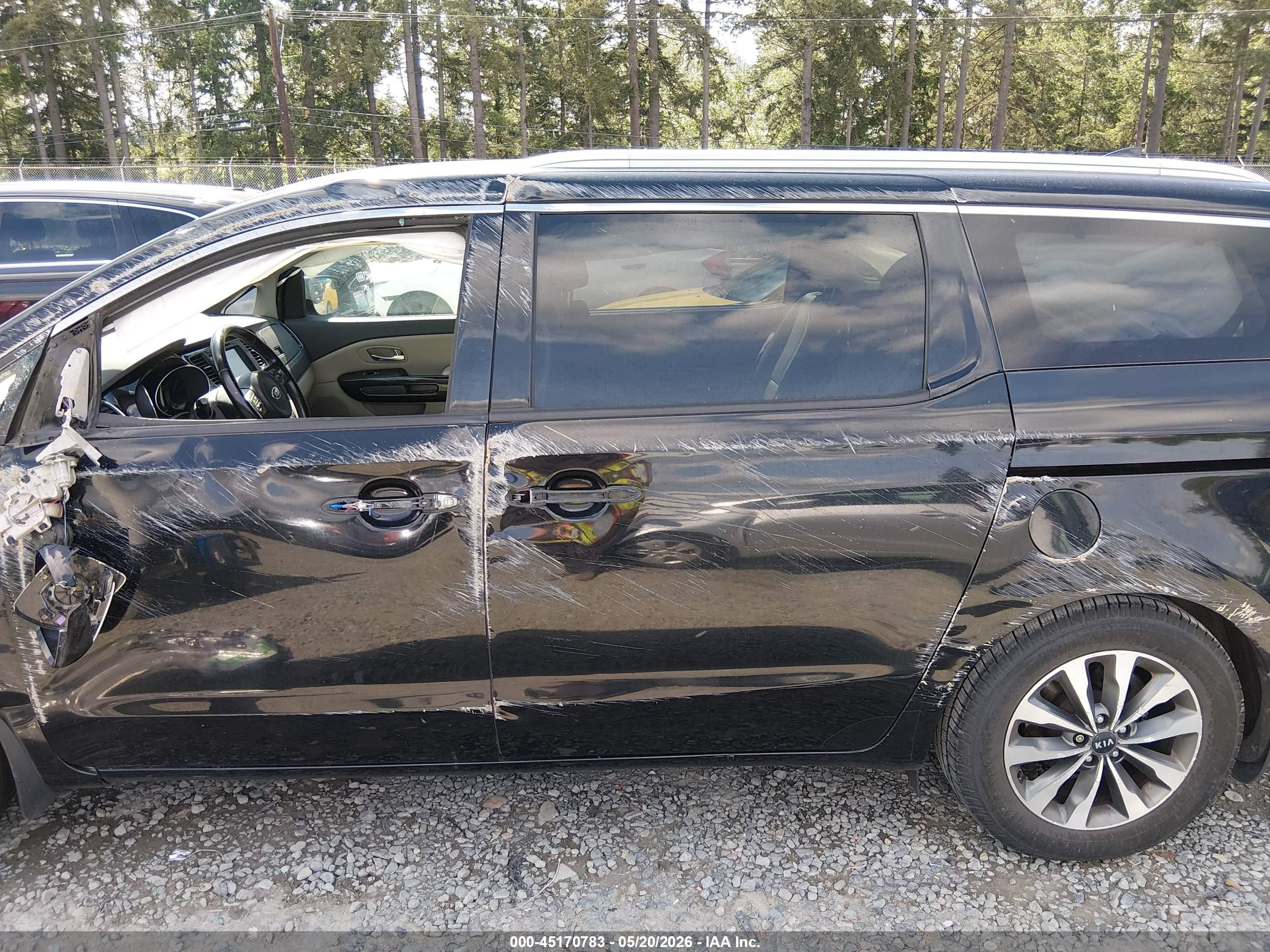 2015 Kia Sedona Sx Black vin: KNDMC5C18F6045946
