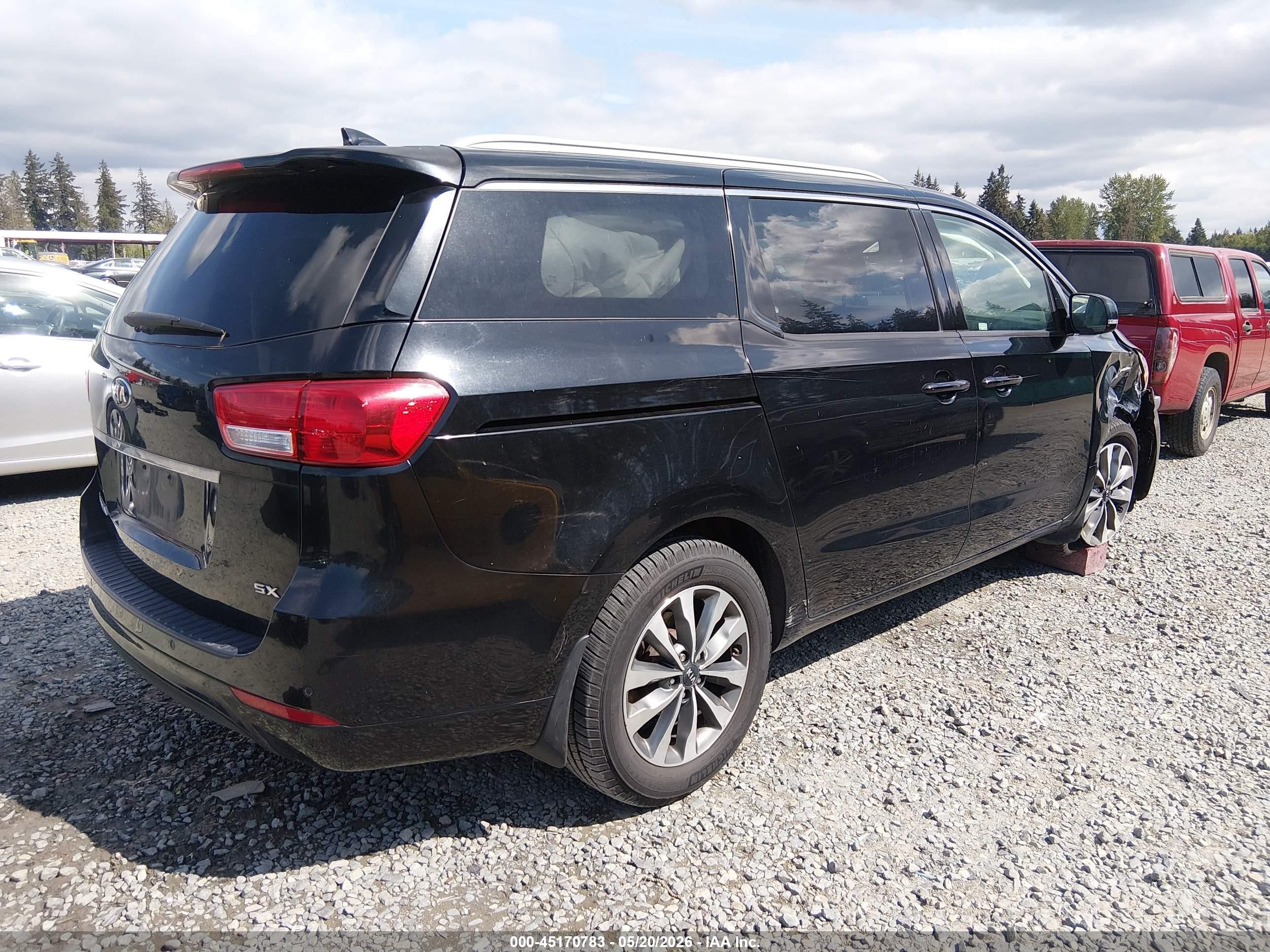 2015 Kia Sedona Sx Black vin: KNDMC5C18F6045946