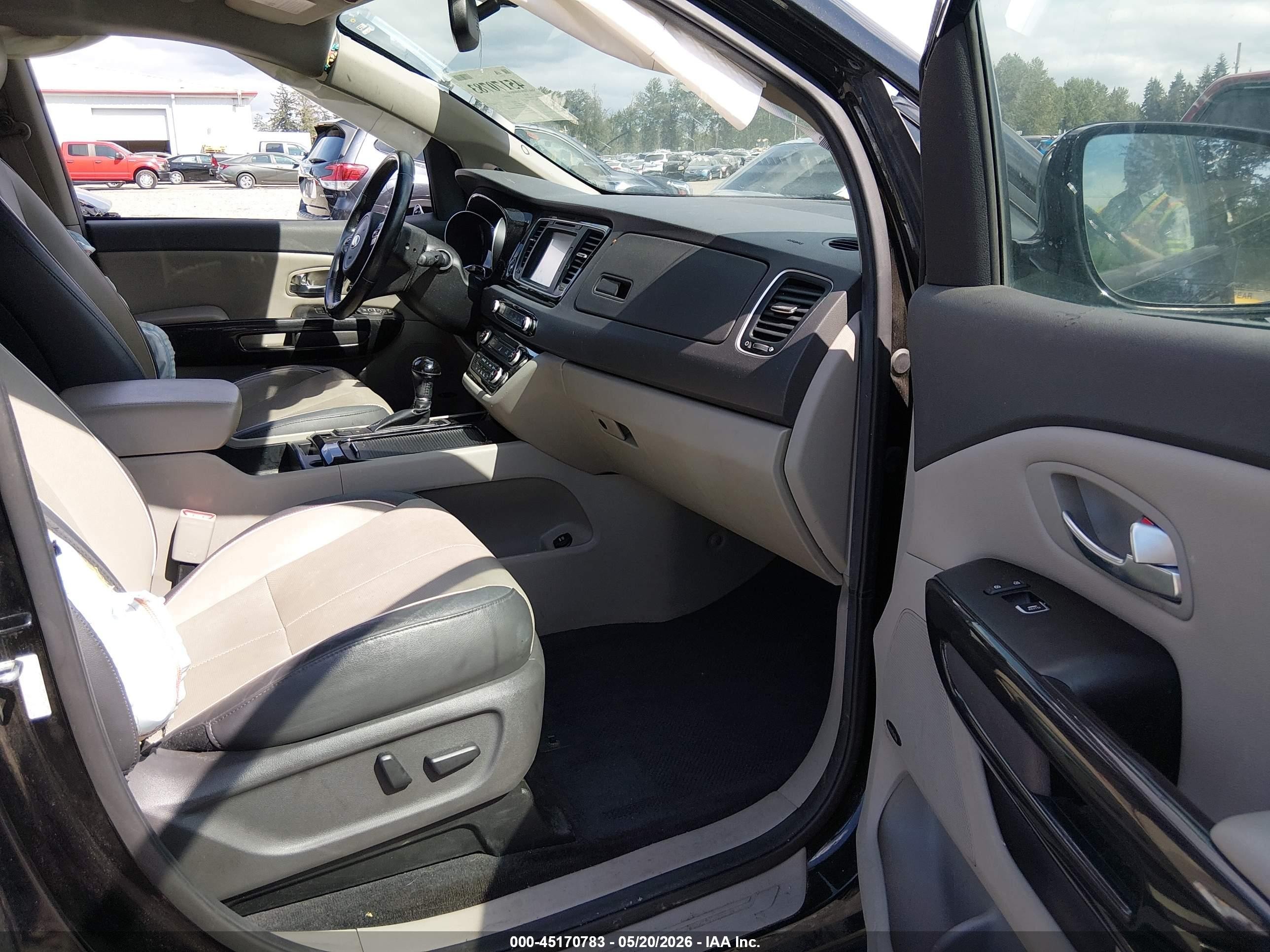 2015 Kia Sedona Sx Black vin: KNDMC5C18F6045946