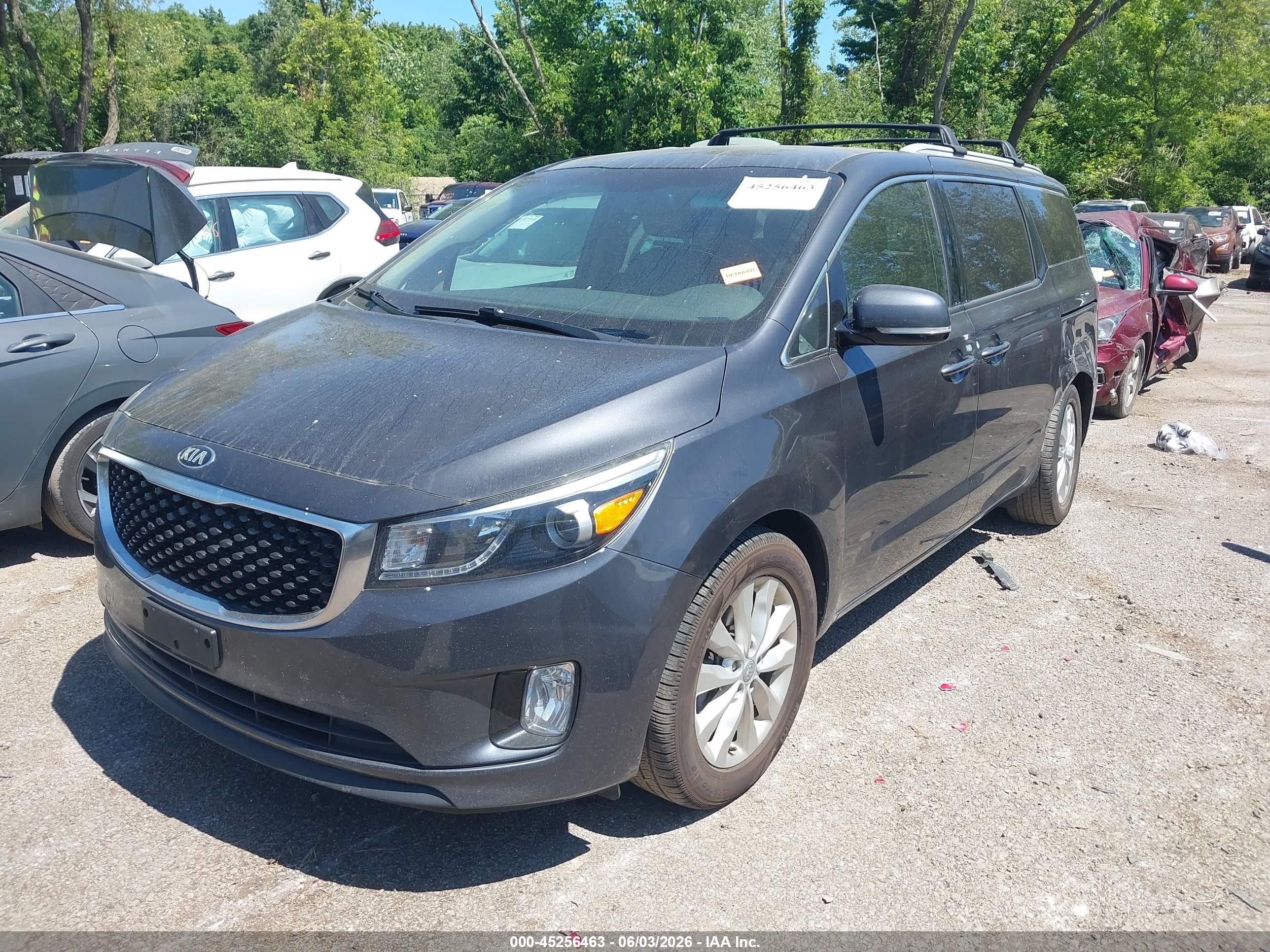 2015 Kia Sedona Ex Gray vin: KNDMC5C19F6027598