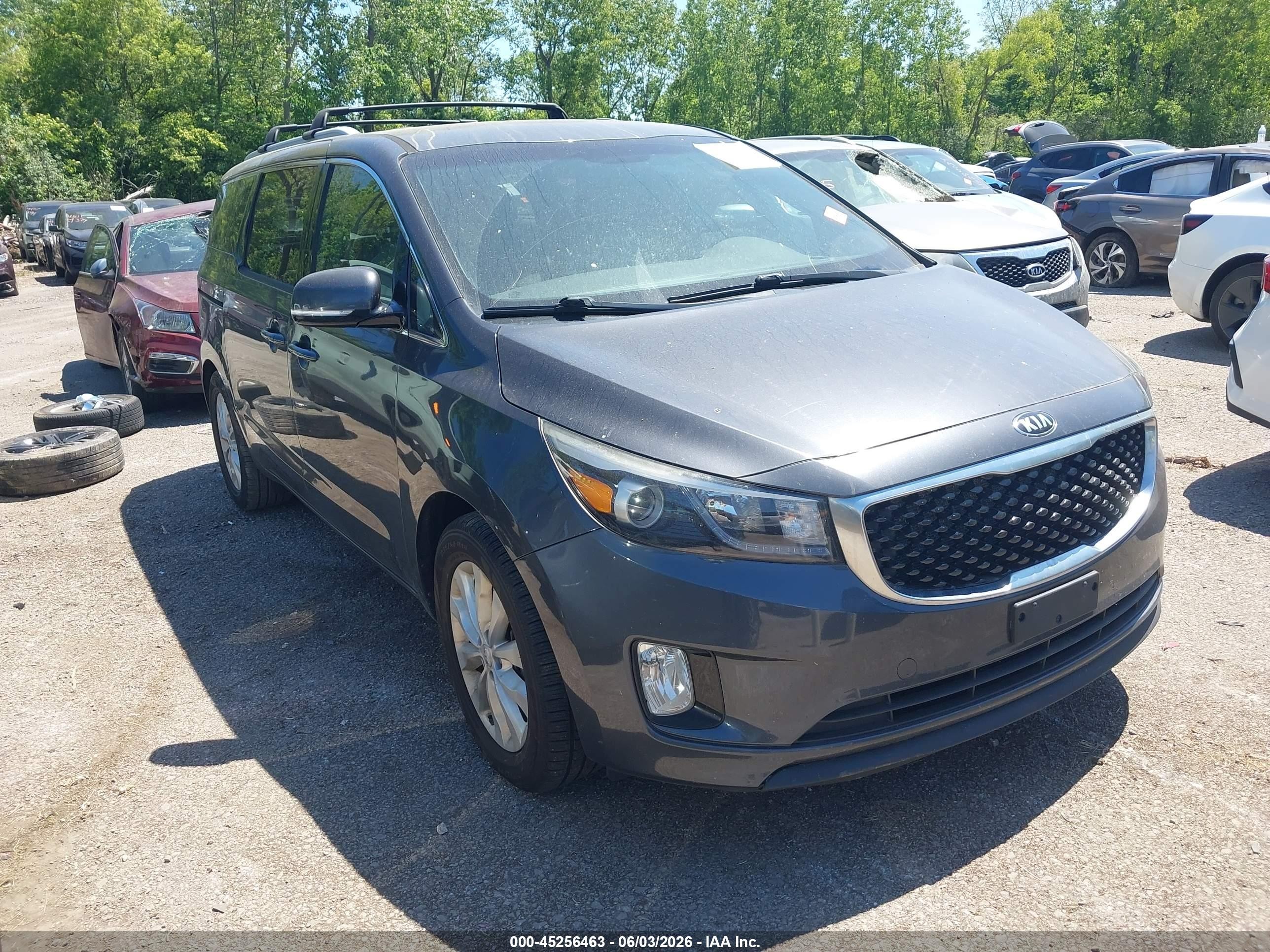 2015 Kia Sedona Ex Gray vin: KNDMC5C19F6027598