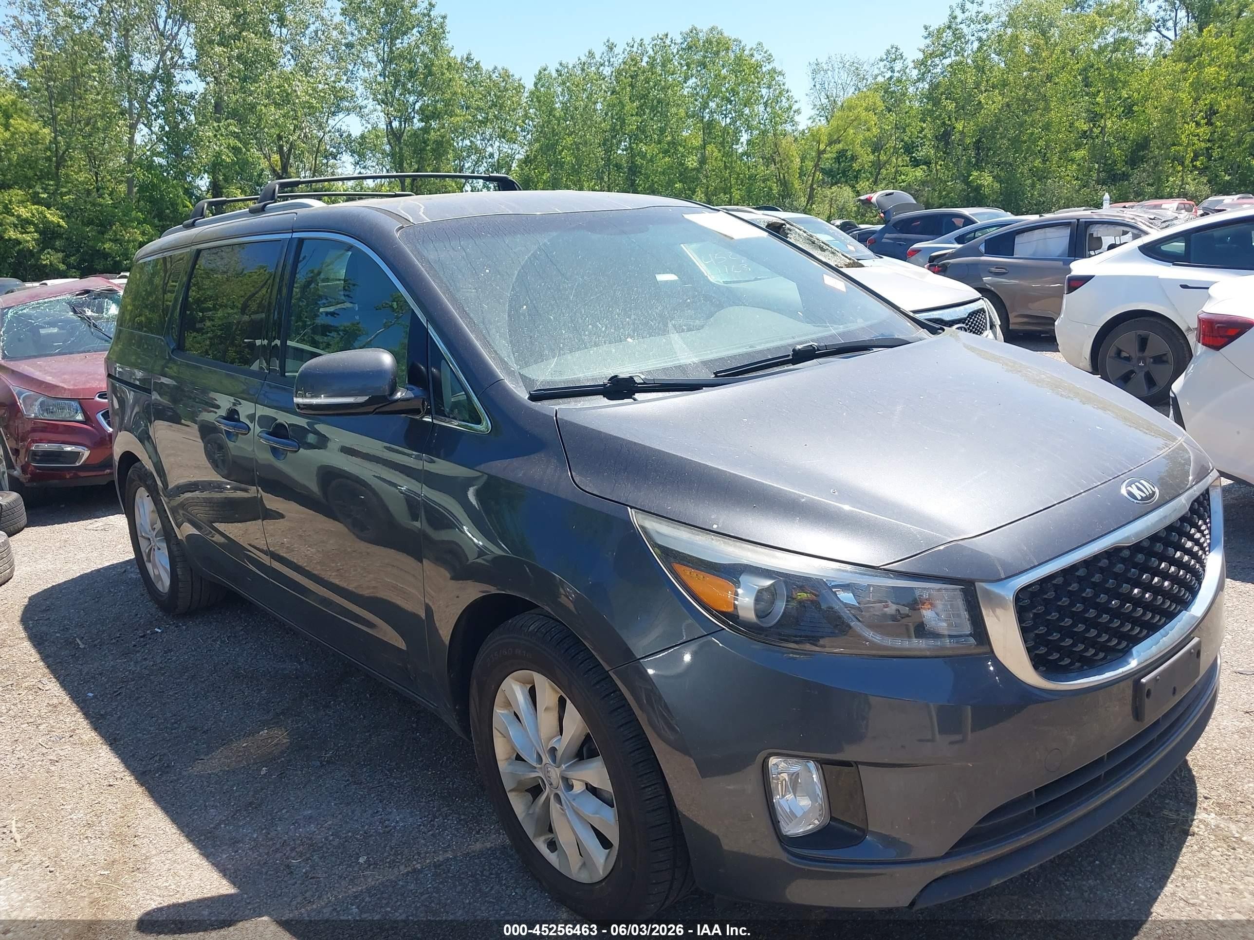 2015 Kia Sedona Ex Gray vin: KNDMC5C19F6027598