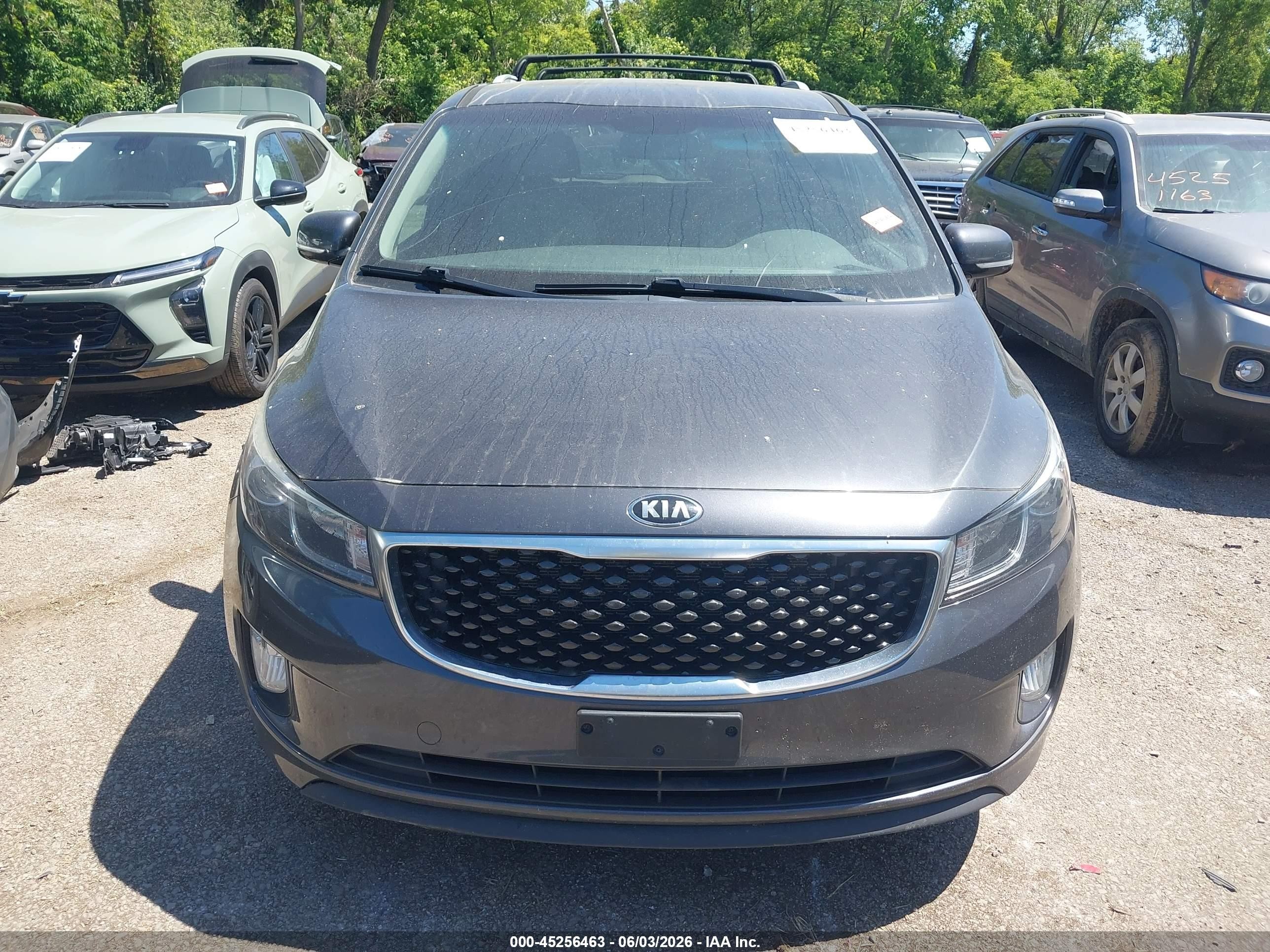 2015 Kia Sedona Ex Gray vin: KNDMC5C19F6027598