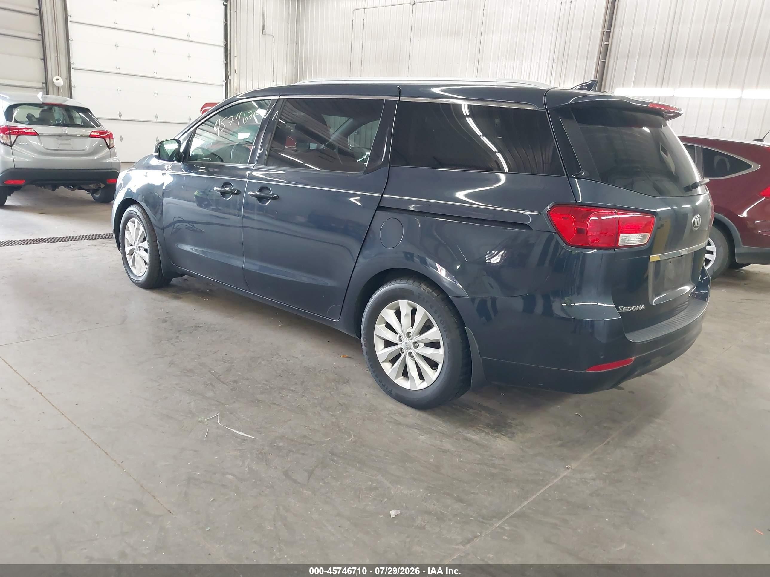2015 Kia Sedona Ex Синий vin: KNDMC5C1XF6023673