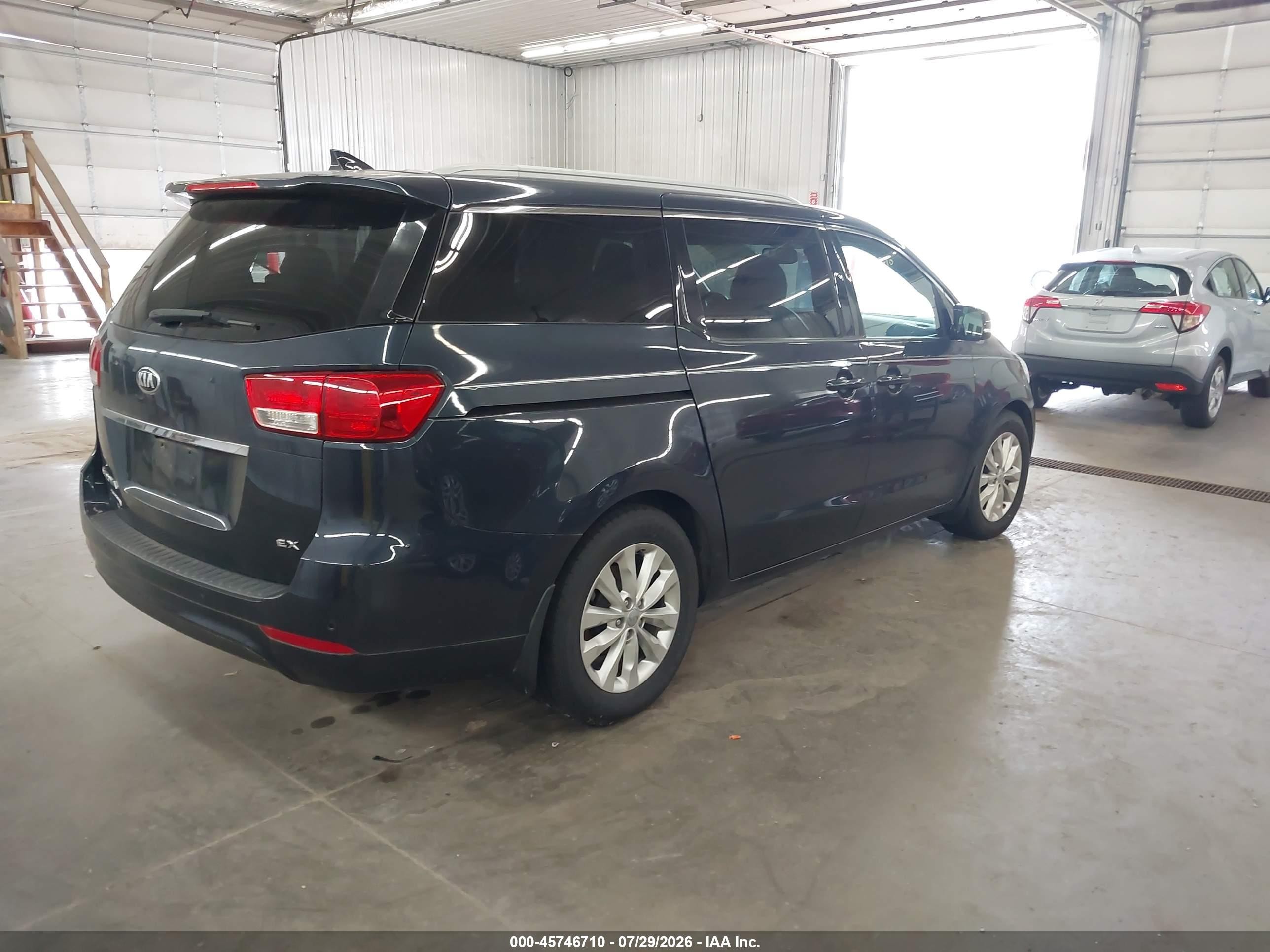 2015 Kia Sedona Ex Синий vin: KNDMC5C1XF6023673