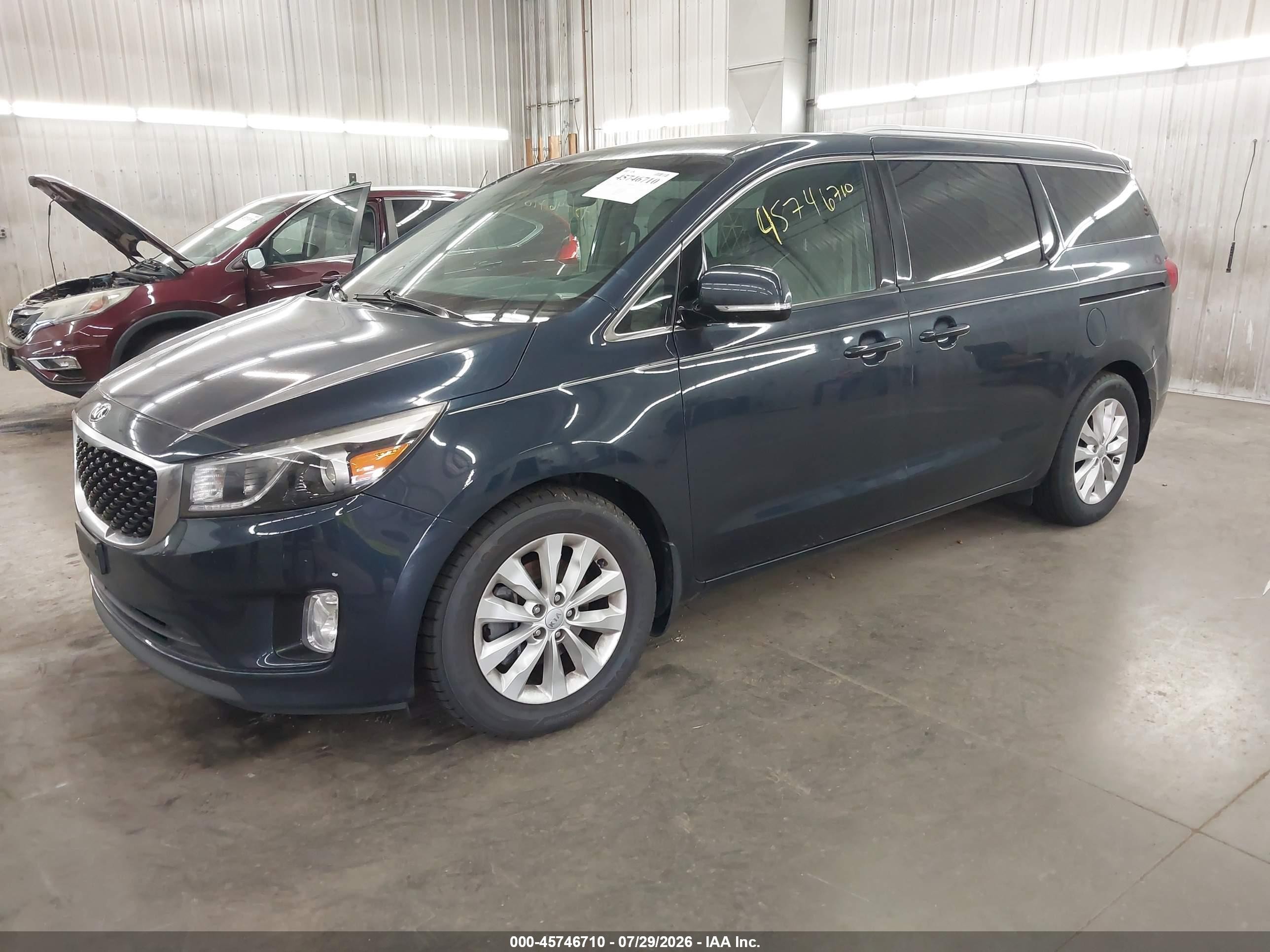 2015 Kia Sedona Ex Синий vin: KNDMC5C1XF6023673