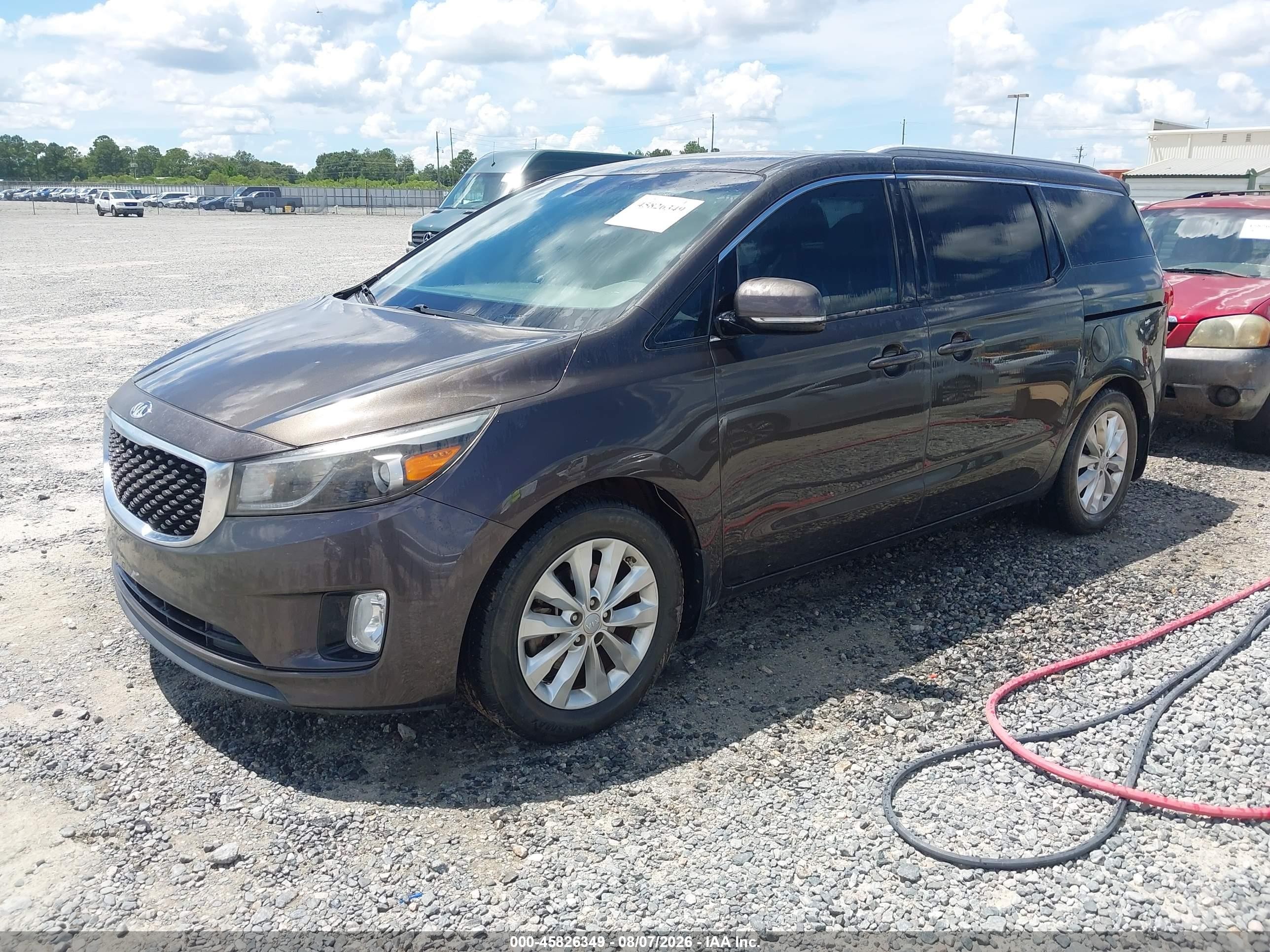 2015 Kia Sedona Ex Brown vin: KNDMC5C1XF6032860