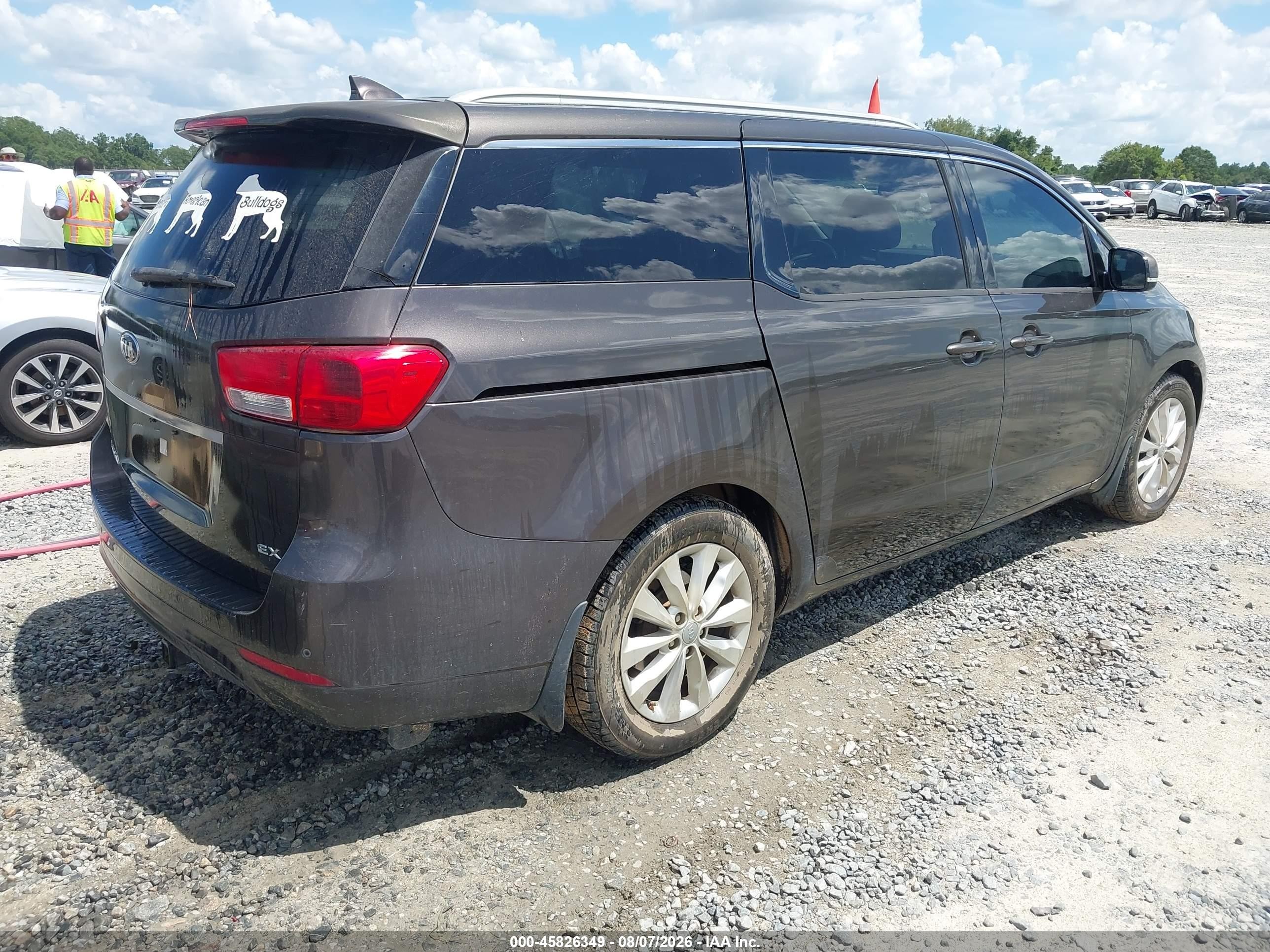 2015 Kia Sedona Ex Brown vin: KNDMC5C1XF6032860