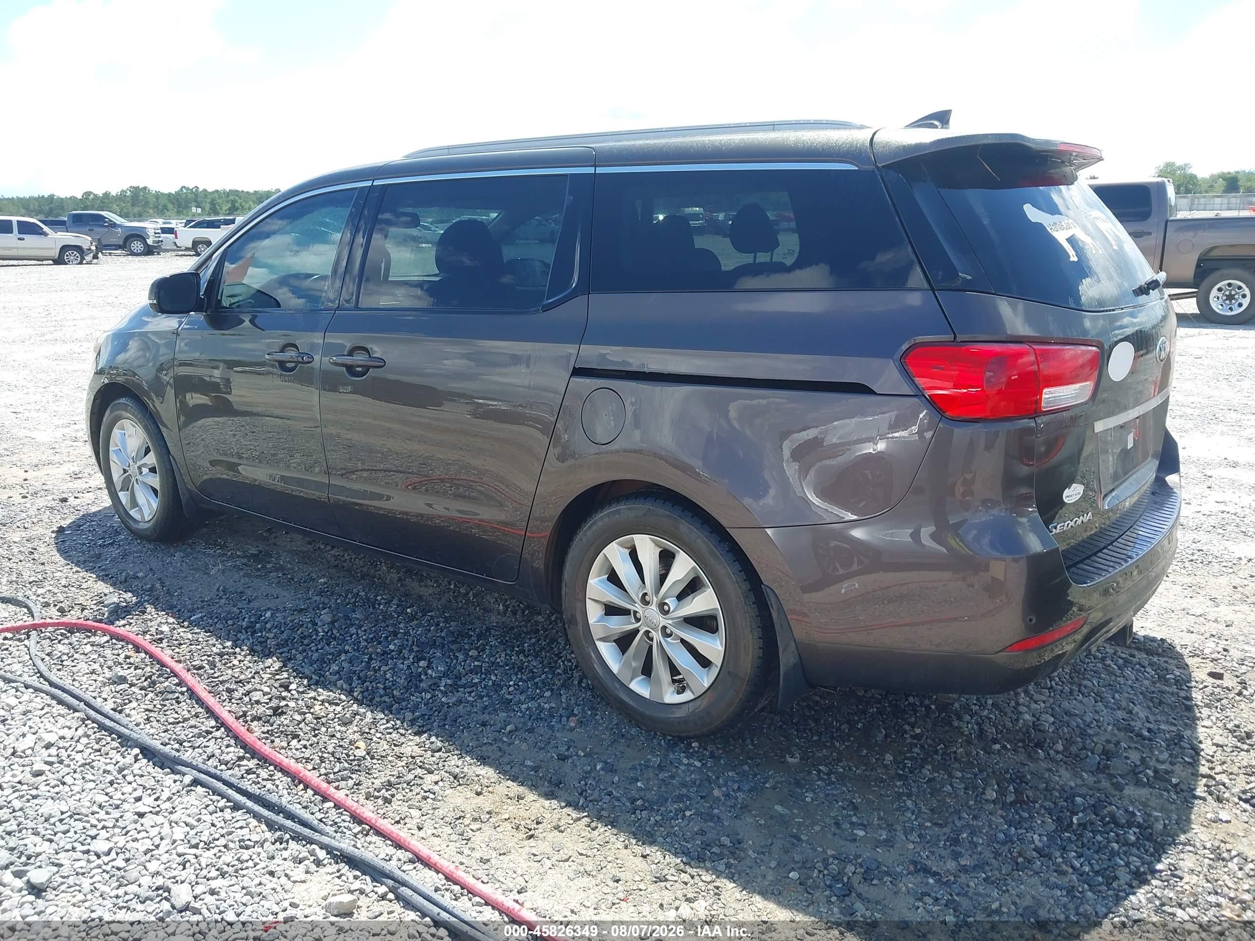 2015 Kia Sedona Ex Brown vin: KNDMC5C1XF6032860