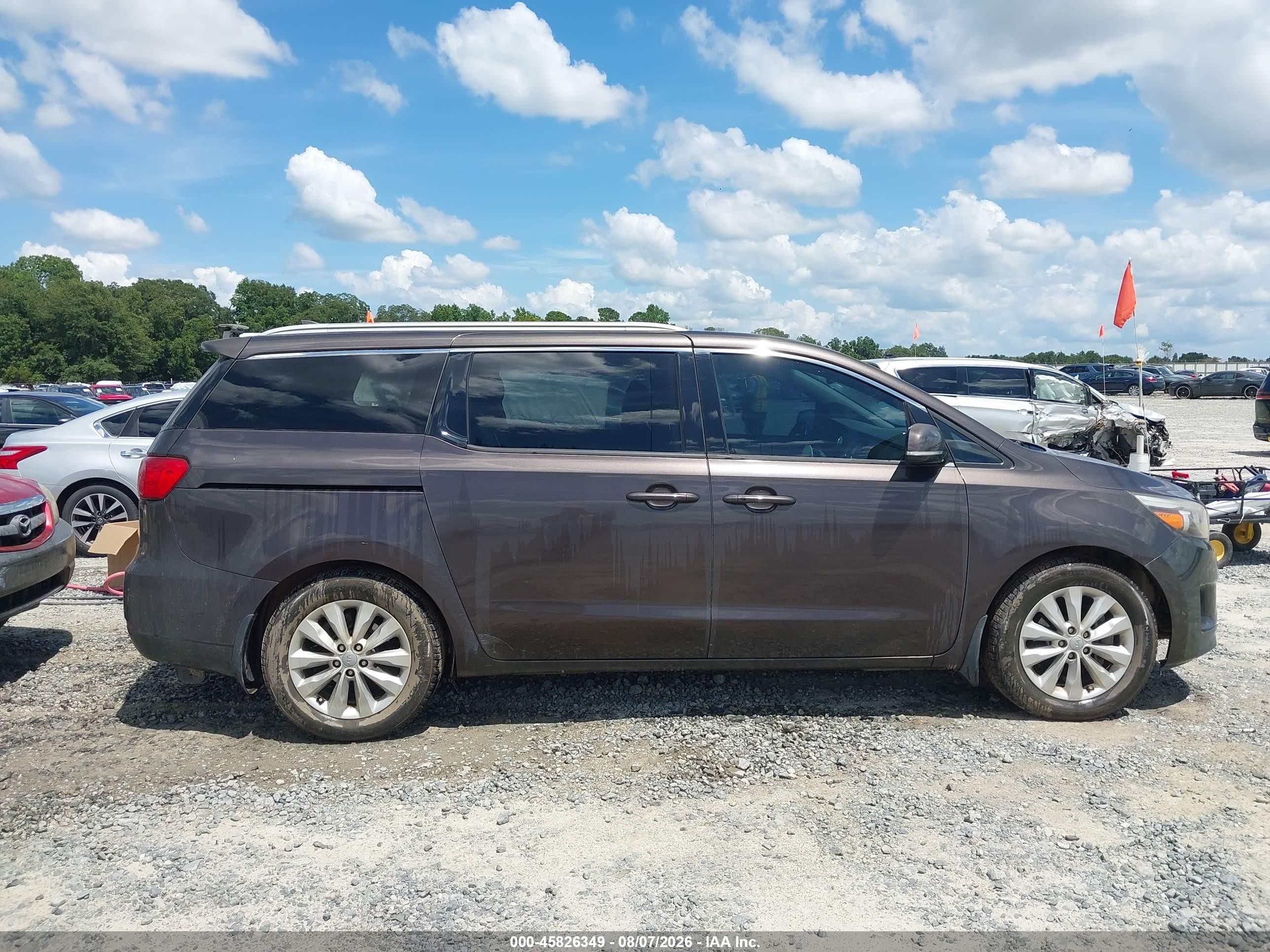 2015 Kia Sedona Ex Brown vin: KNDMC5C1XF6032860