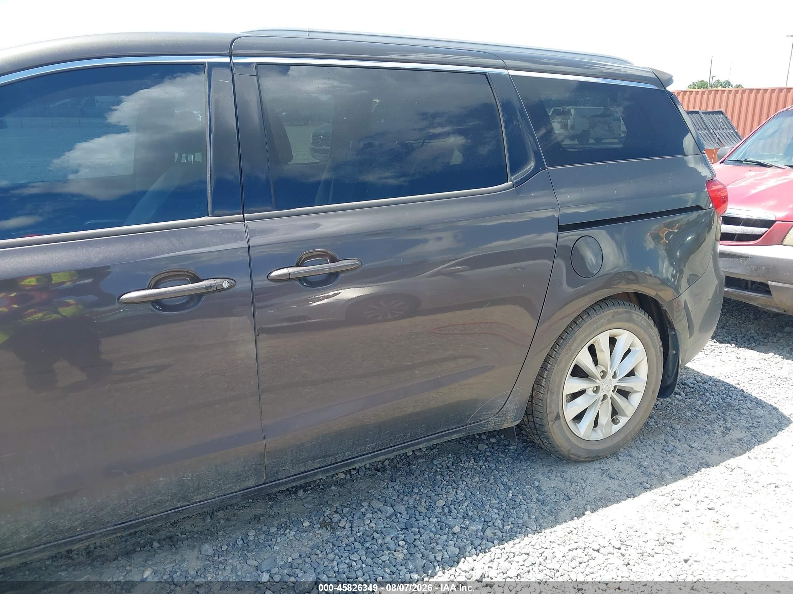 2015 Kia Sedona Ex Brown vin: KNDMC5C1XF6032860