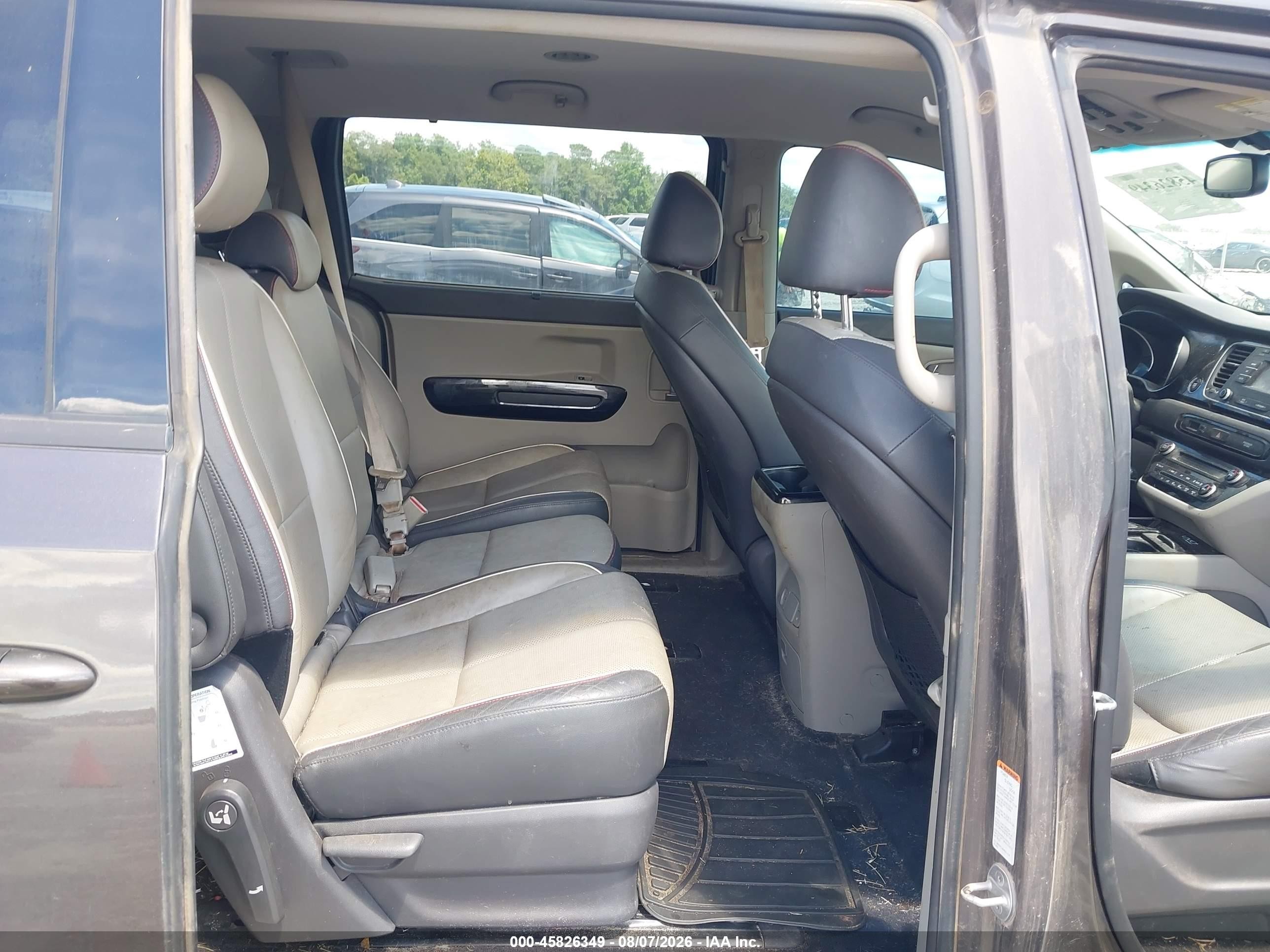 2015 Kia Sedona Ex Brown vin: KNDMC5C1XF6032860