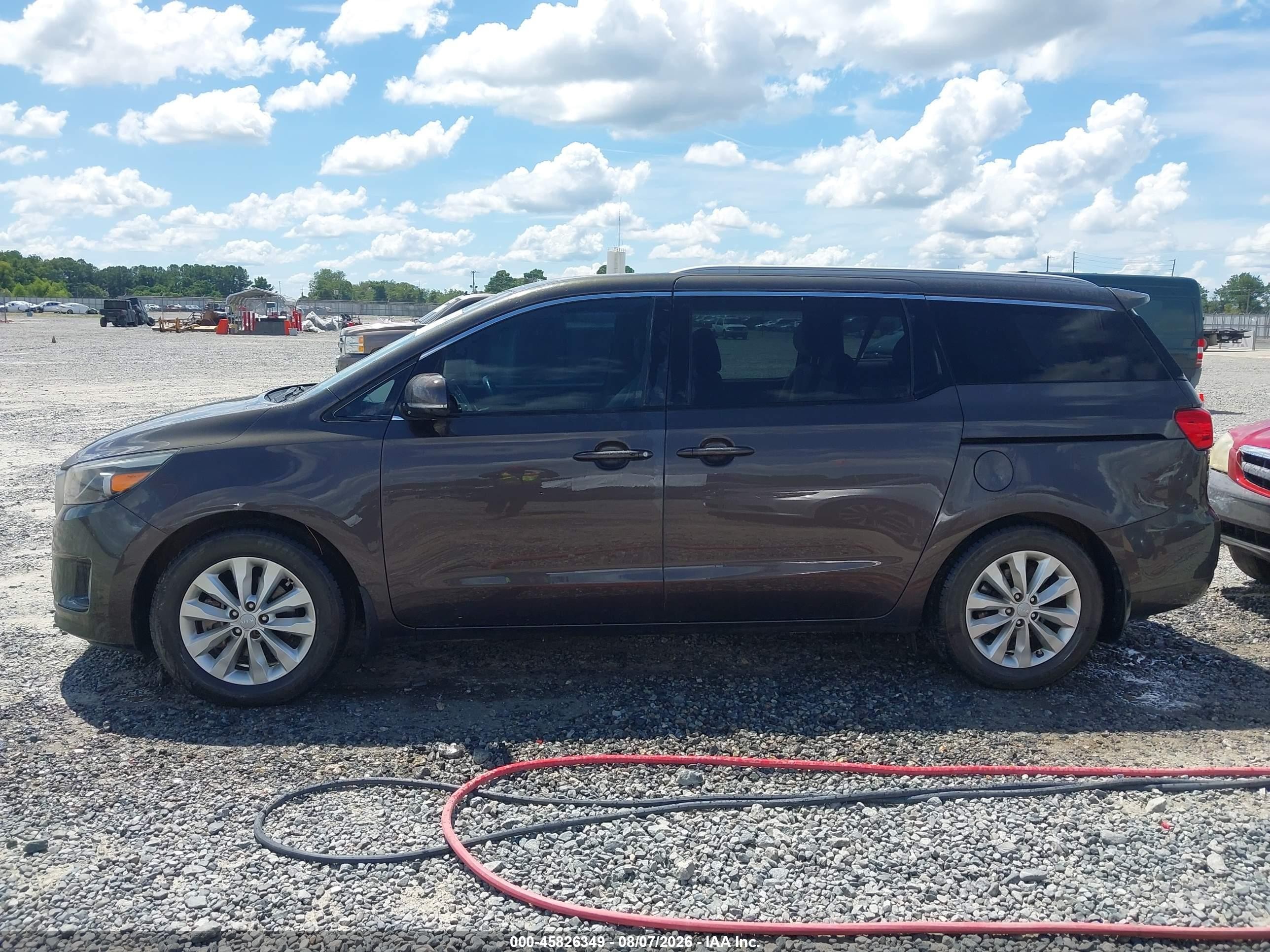 2015 Kia Sedona Ex Brown vin: KNDMC5C1XF6032860