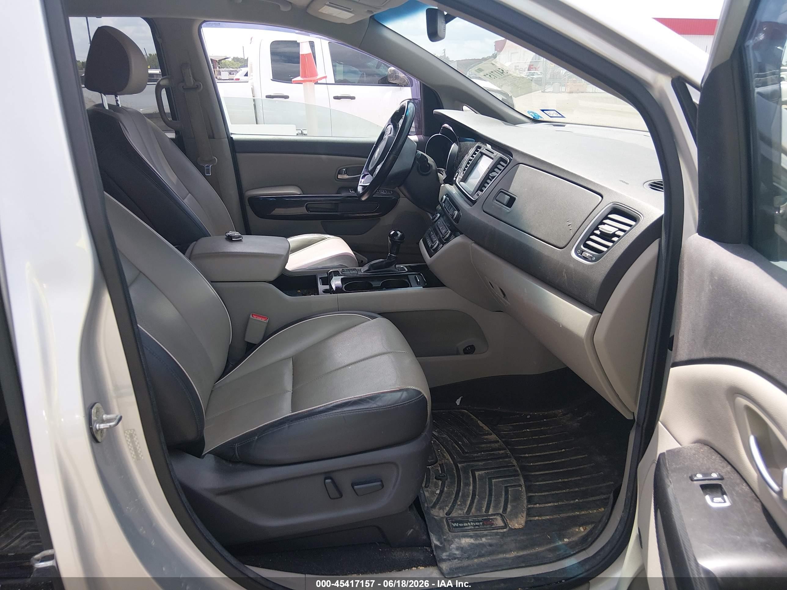 2015 Kia Sedona Sx Silver vin: KNDMC5C1XF6038254