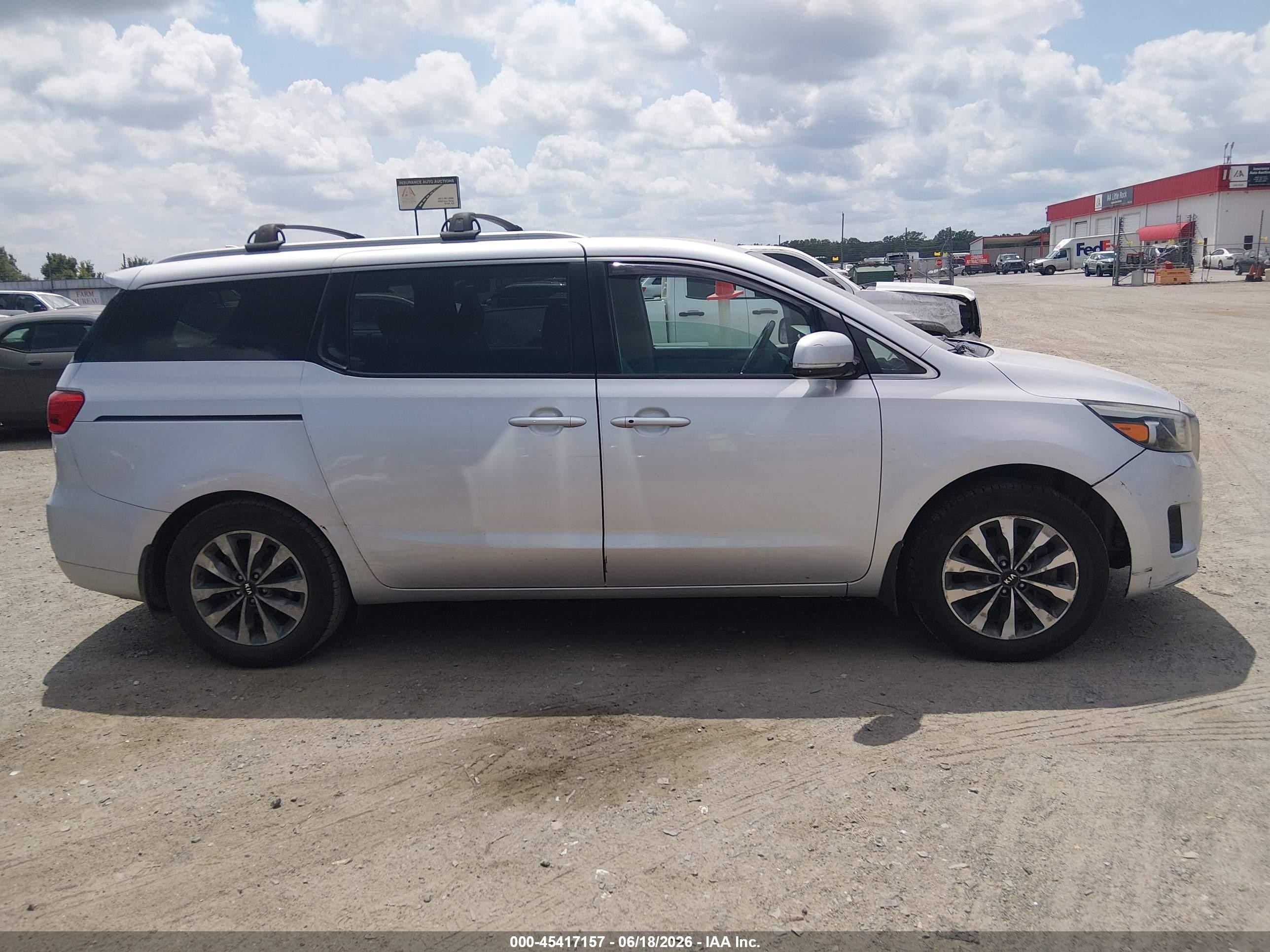 2015 Kia Sedona Sx Silver vin: KNDMC5C1XF6038254