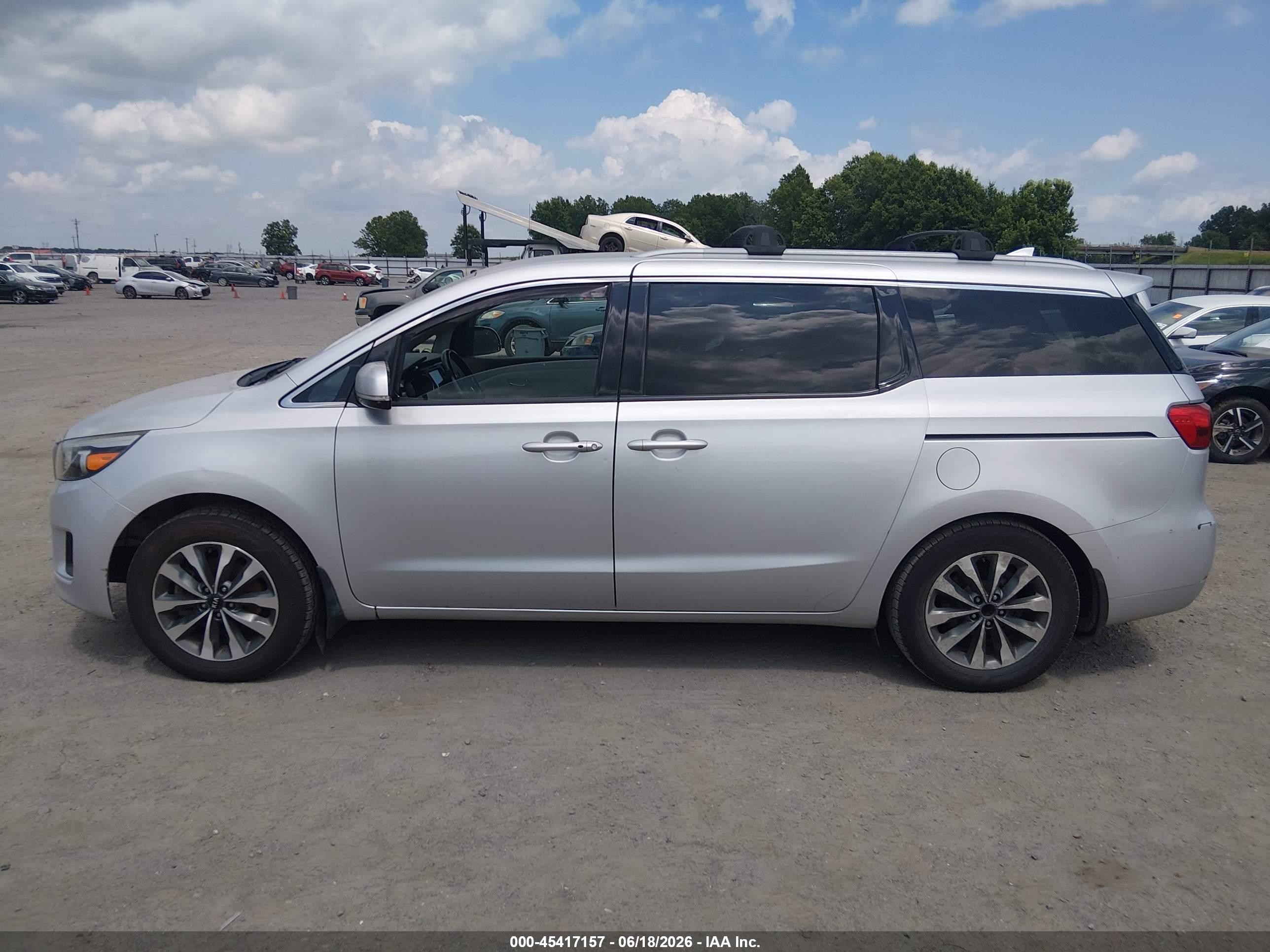 2015 Kia Sedona Sx Silver vin: KNDMC5C1XF6038254