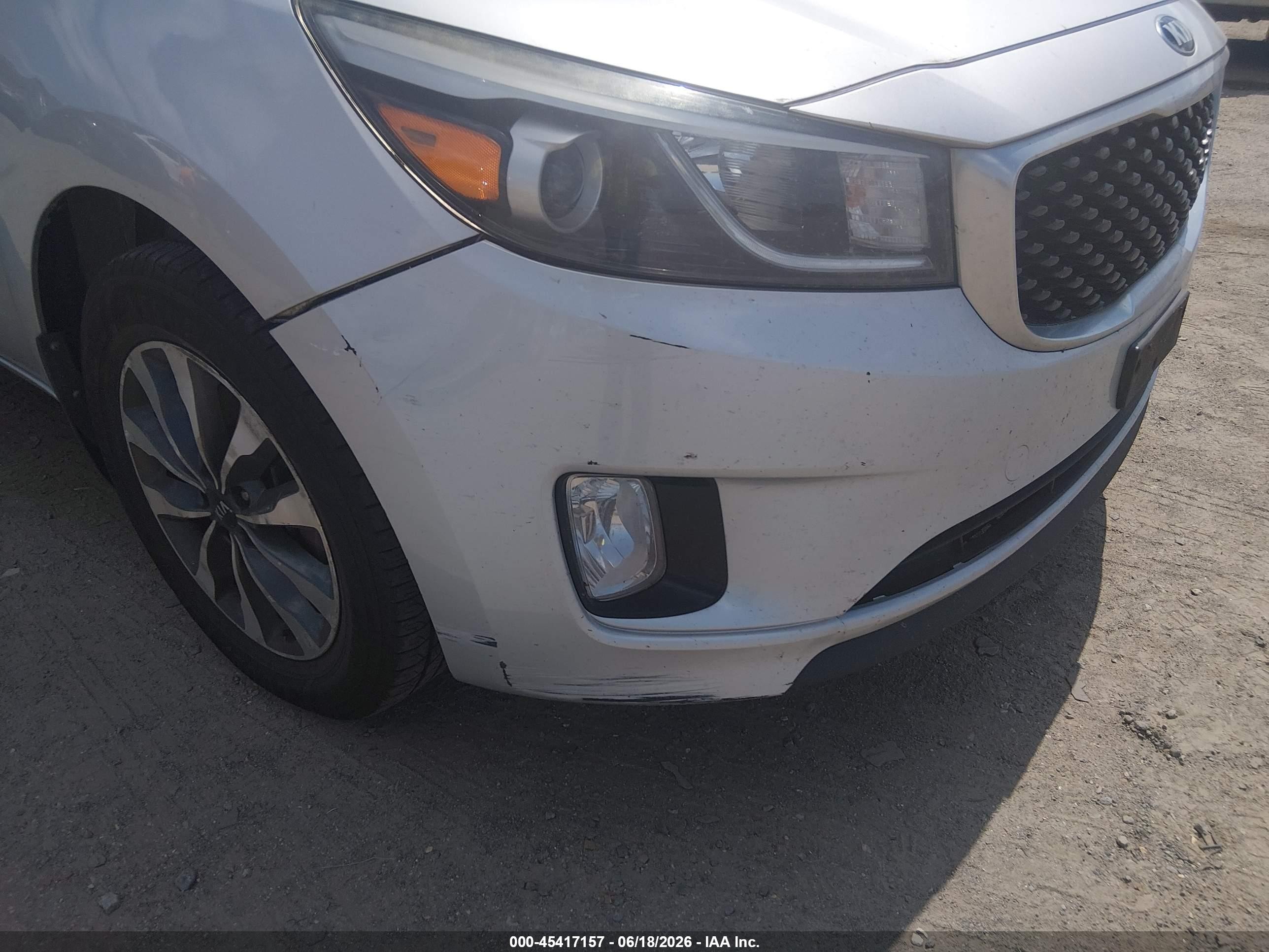 2015 Kia Sedona Sx Silver vin: KNDMC5C1XF6038254