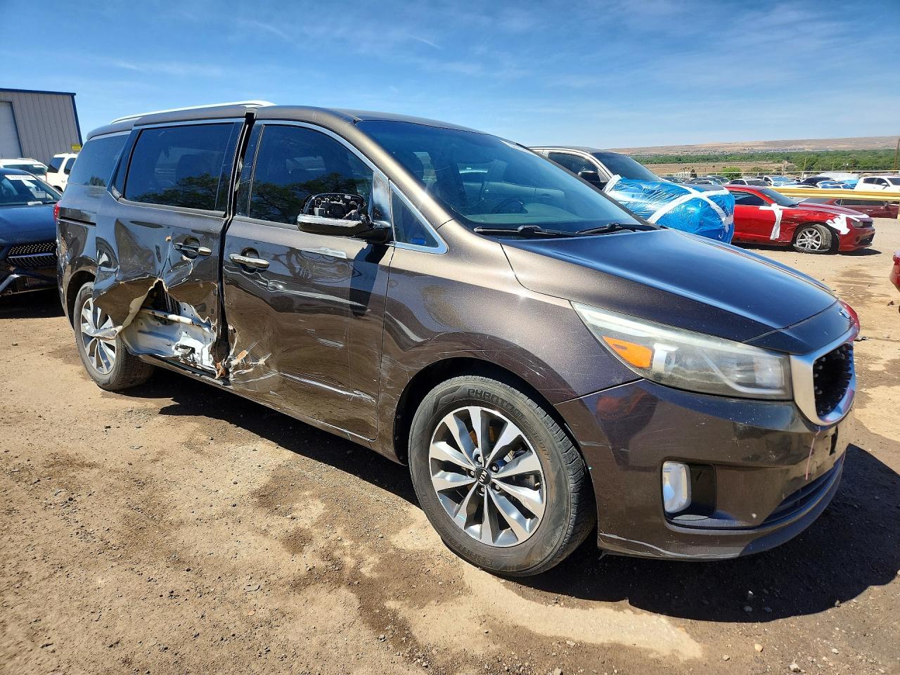 2015 Kia Sedona Sx Коричневый vin: KNDMC5C1XF6038903