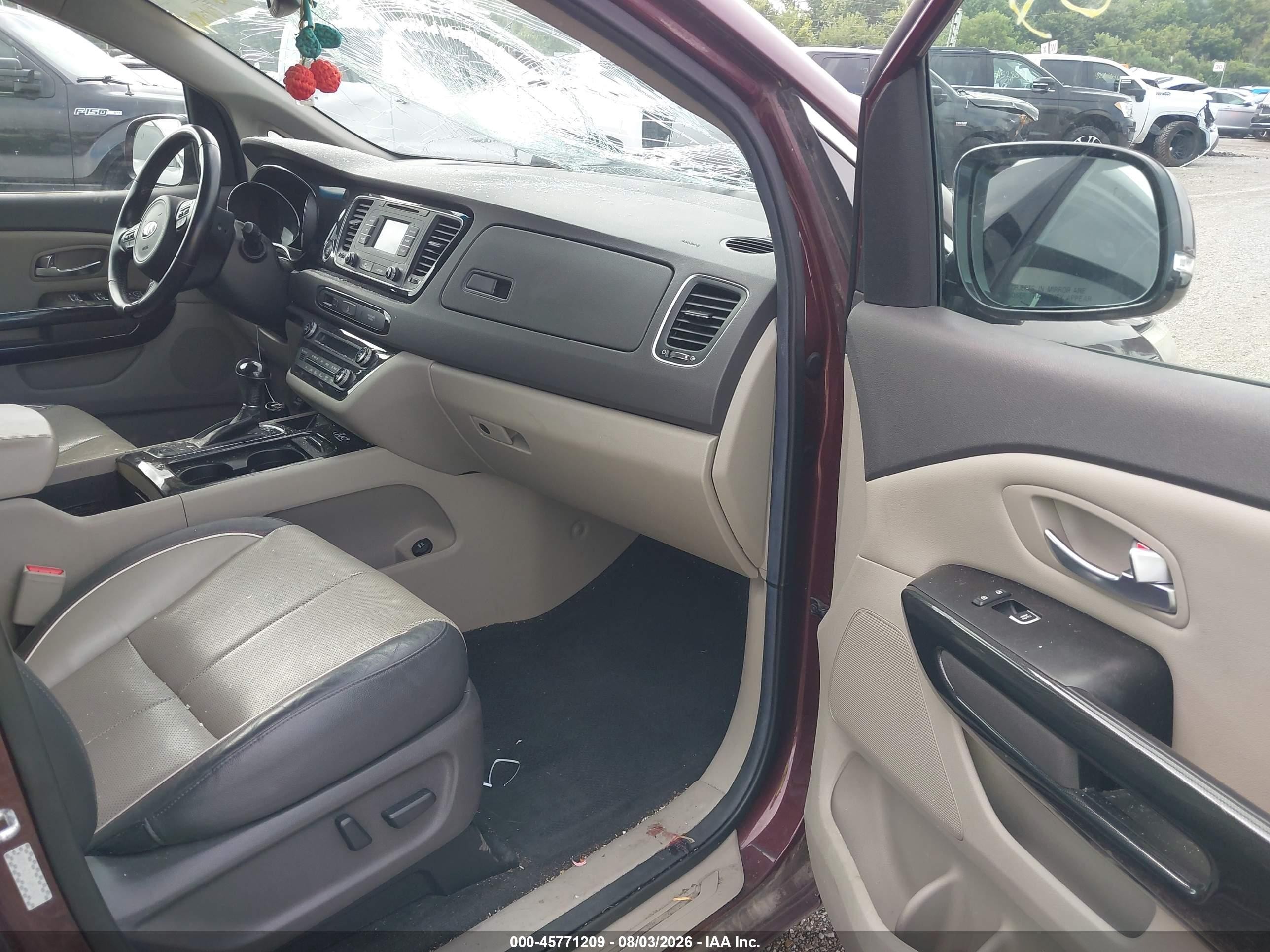 2015 Kia Sedona Ex Red vin: KNDMC5C1XF6051411