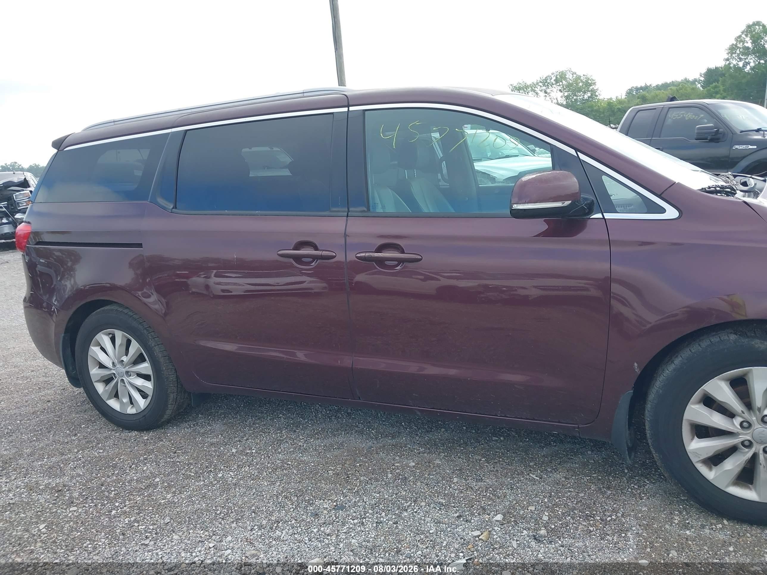 2015 Kia Sedona Ex Red vin: KNDMC5C1XF6051411