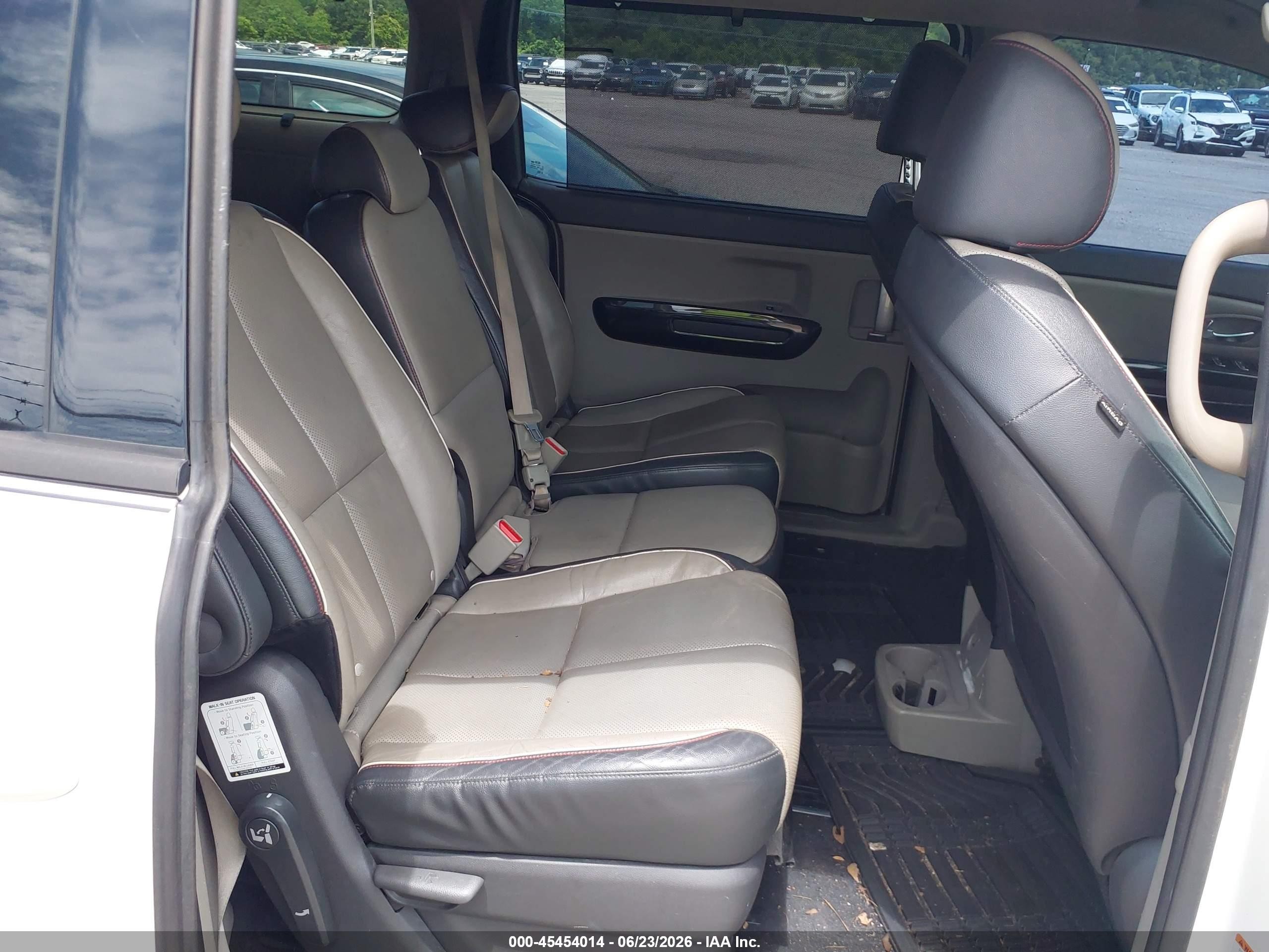 2015 Kia Sedona Ex White vin: KNDMC5C1XF6053482