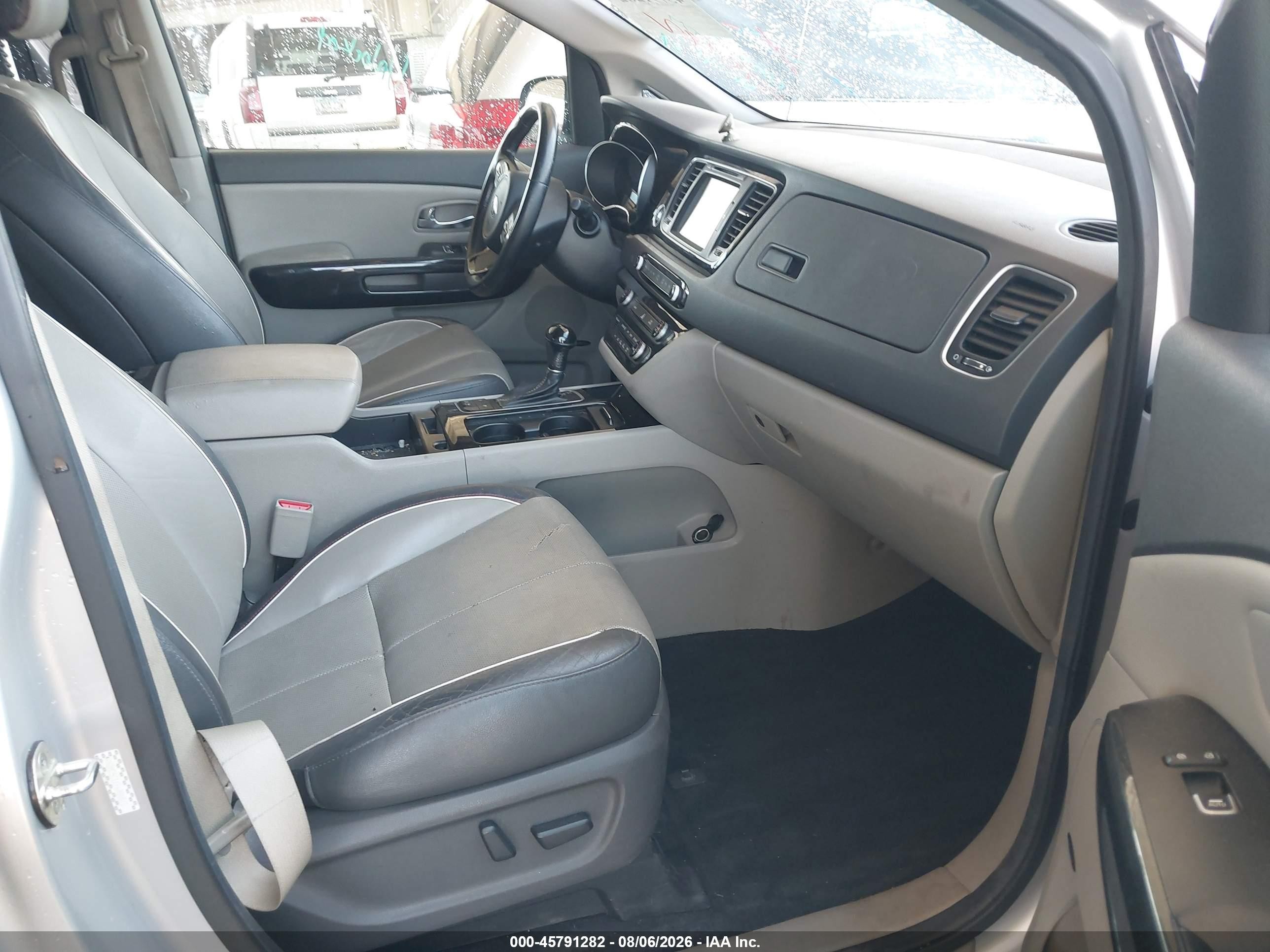 2015 Kia Sedona Sx Silver vin: KNDMC5C1XF6080875