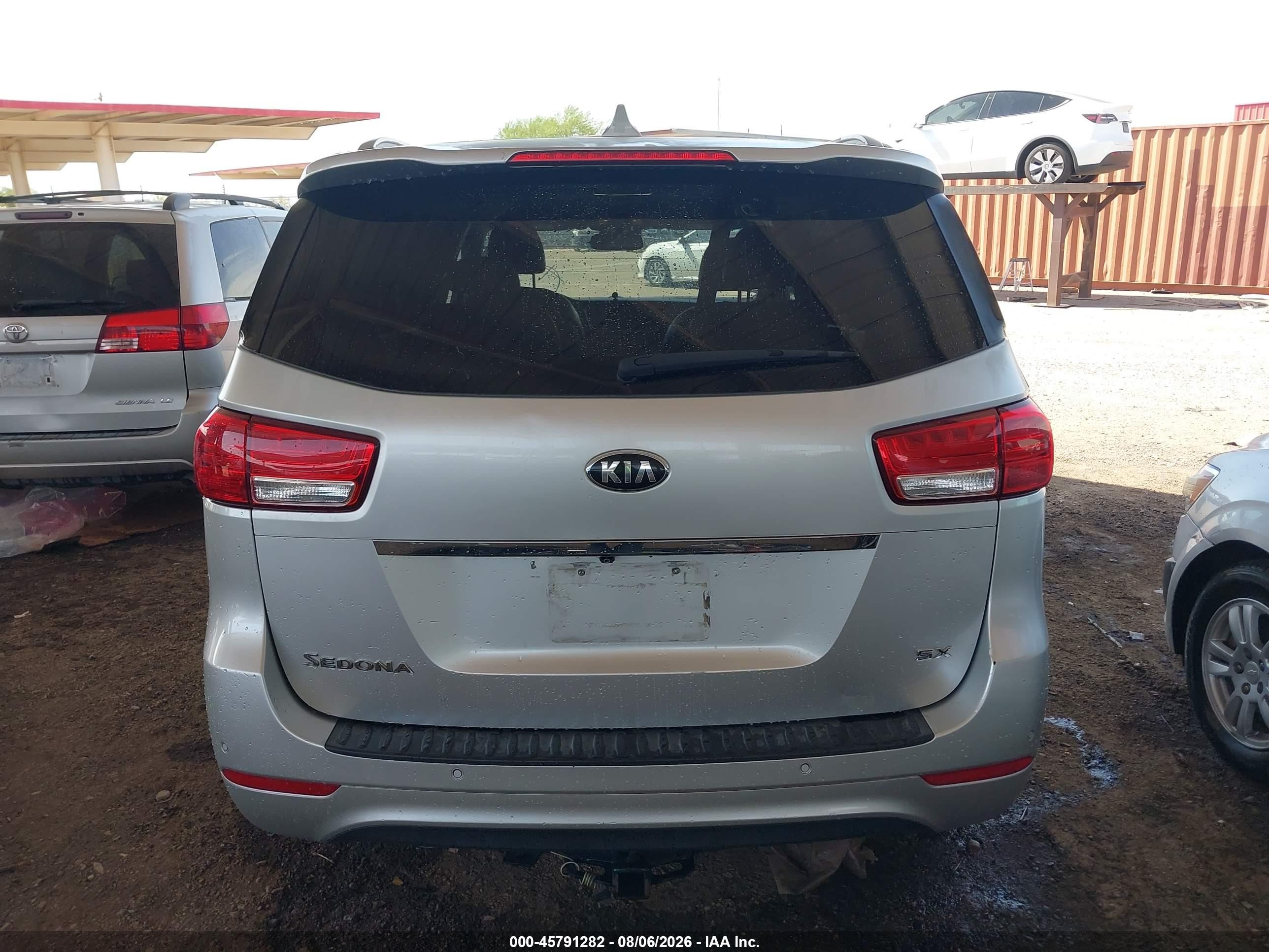 2015 Kia Sedona Sx Silver vin: KNDMC5C1XF6080875