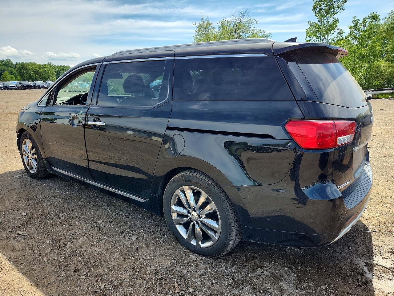 2016 Kia Sedona Sxl Black vin: KNDME5C11G6173974