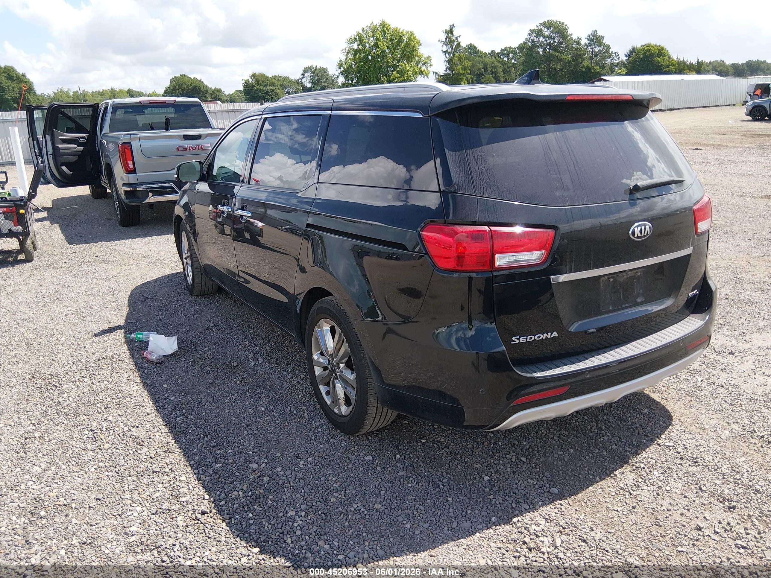 2015 Kia Sedona Sx Luxury Черный vin: KNDME5C13F6026165