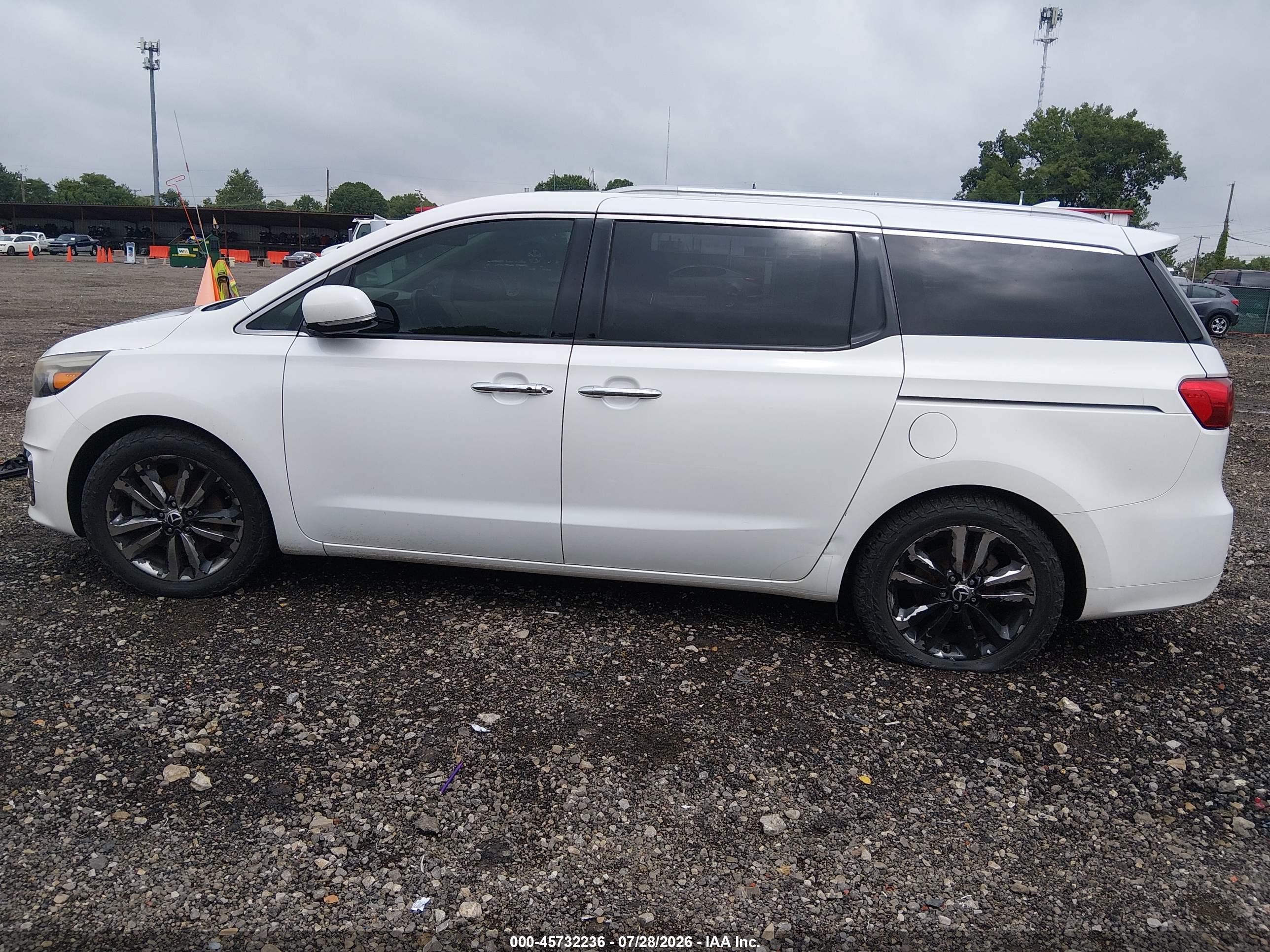 2015 Kia Sedona Sx Luxury White vin: KNDME5C14F6028006