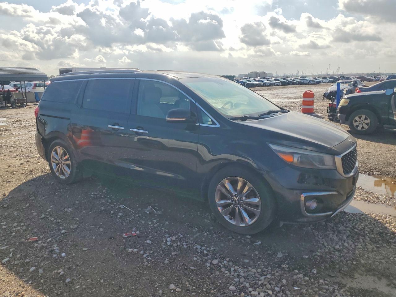 2015 Kia Sedona Sxl Black vin: KNDME5C15F6028595