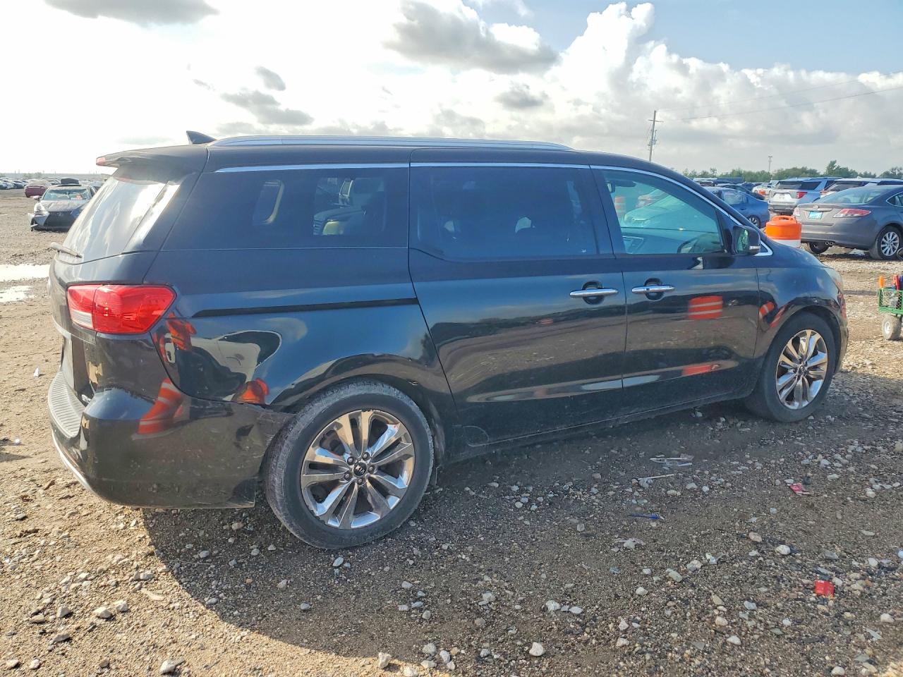 2015 Kia Sedona Sxl Black vin: KNDME5C15F6028595