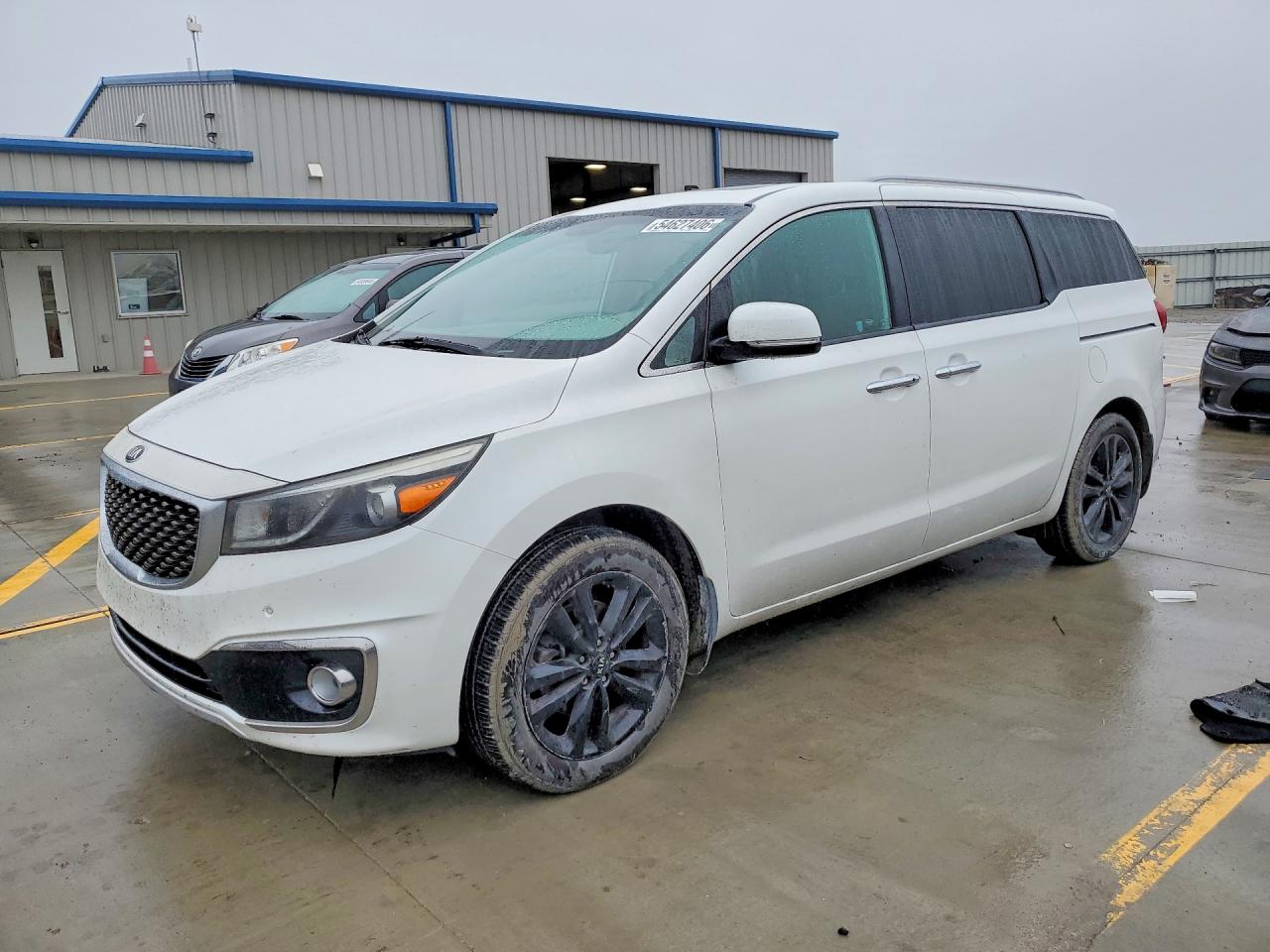 2015 Kia Sedona Sxl White vin: KNDME5C15F6033473