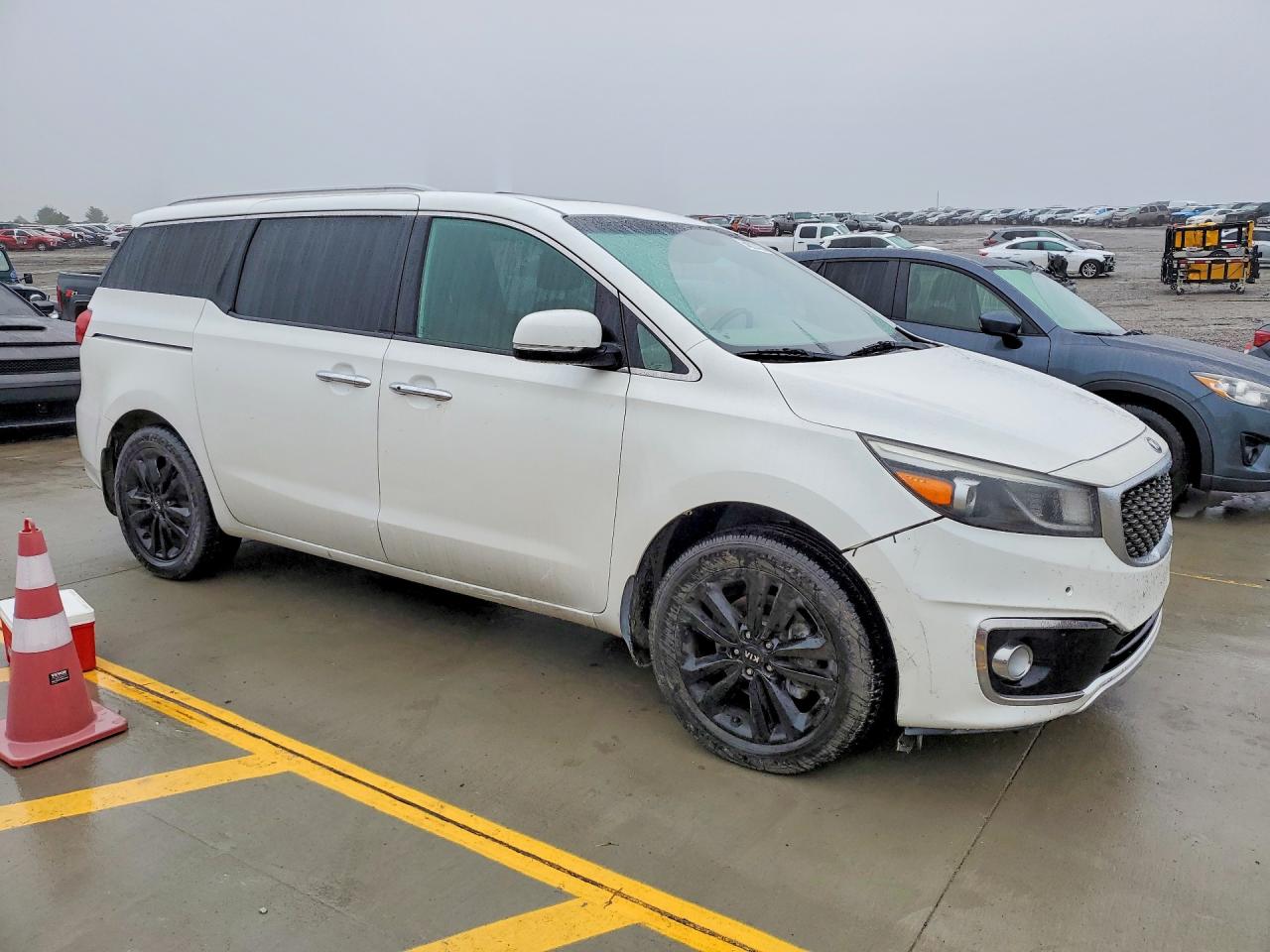 2015 Kia Sedona Sxl White vin: KNDME5C15F6033473